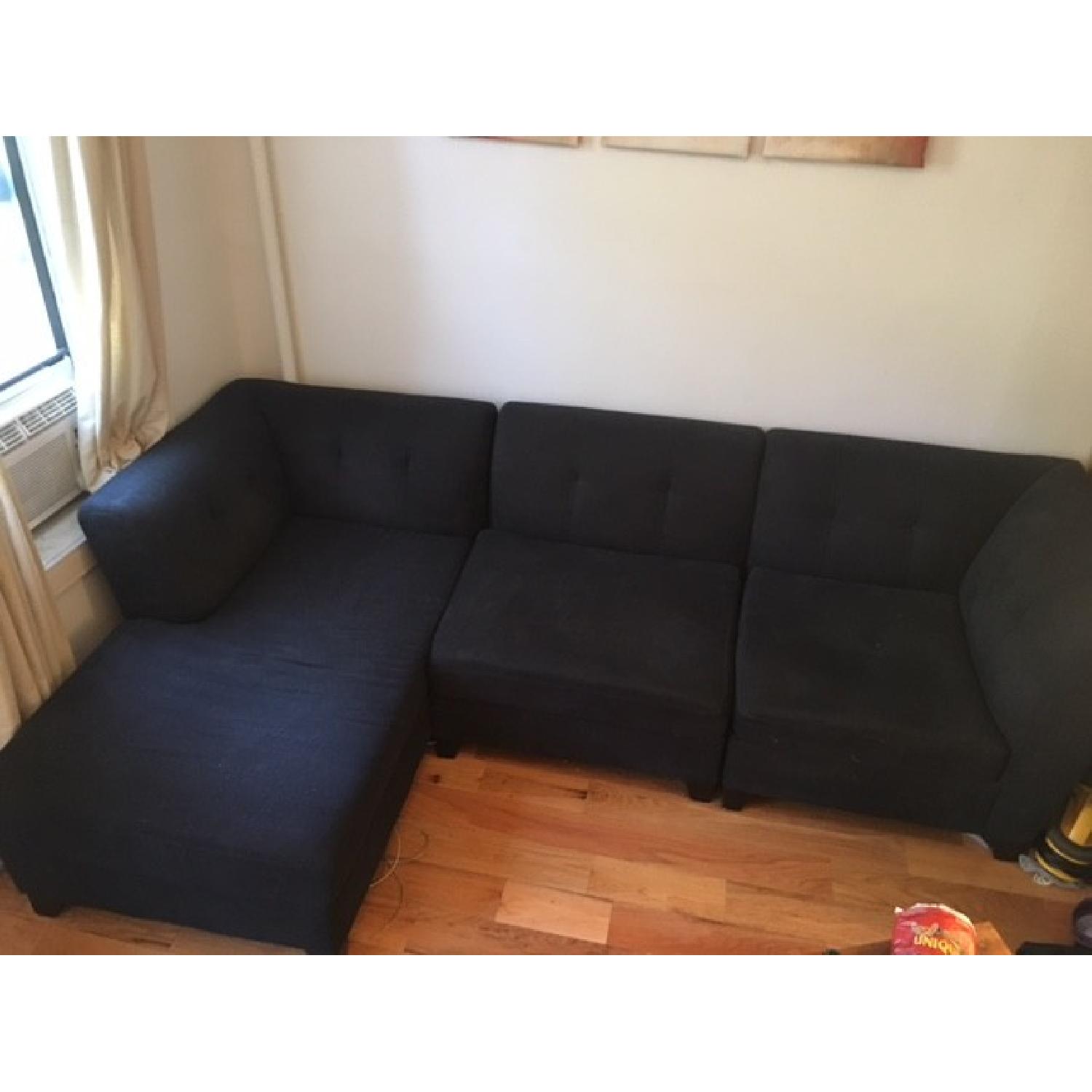 Raymour & Flanigan Tate 3-Piece Microfiber Modular Sectional Sofa - image-1