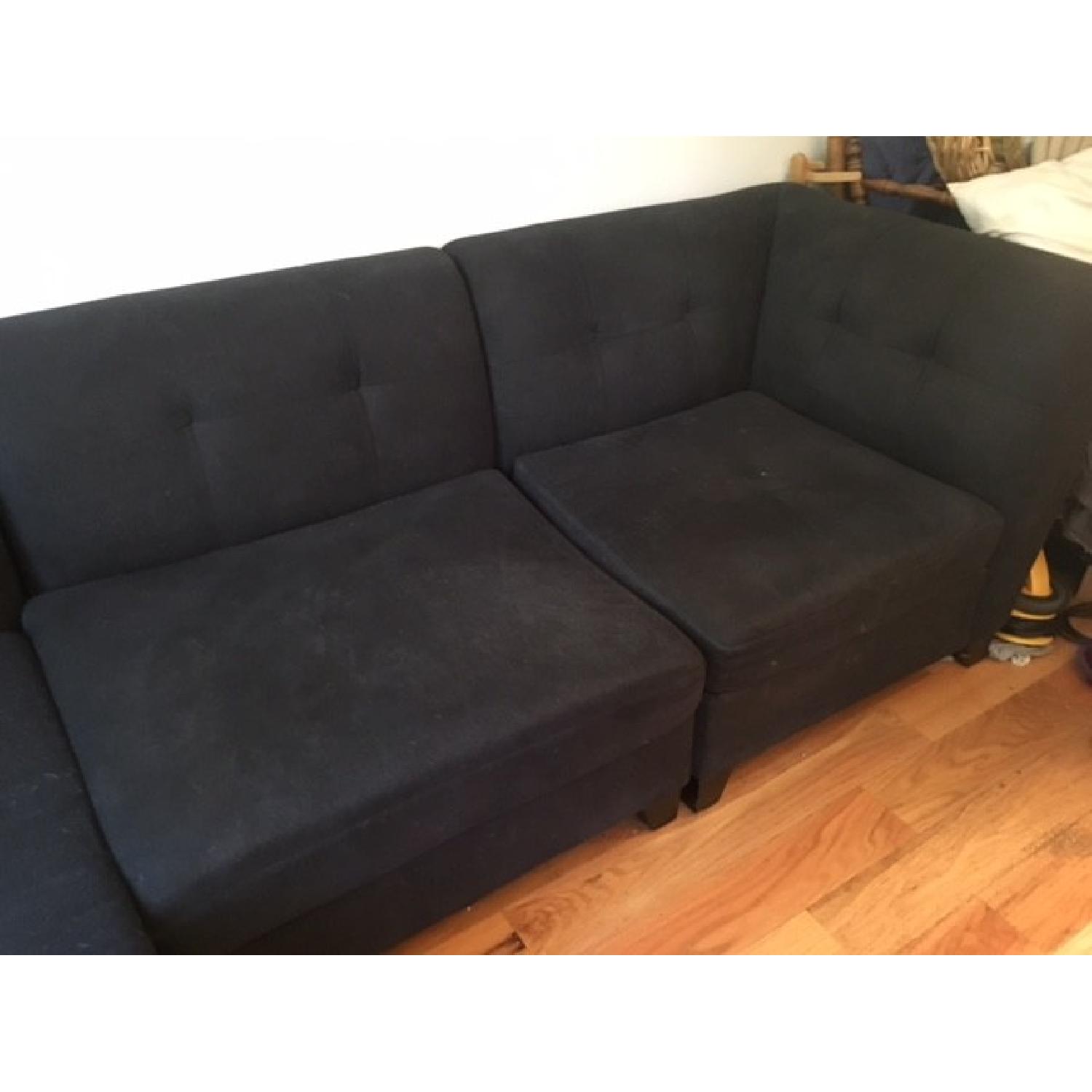 Raymour & Flanigan Tate 3-Piece Microfiber Modular Sectional Sofa - image-2