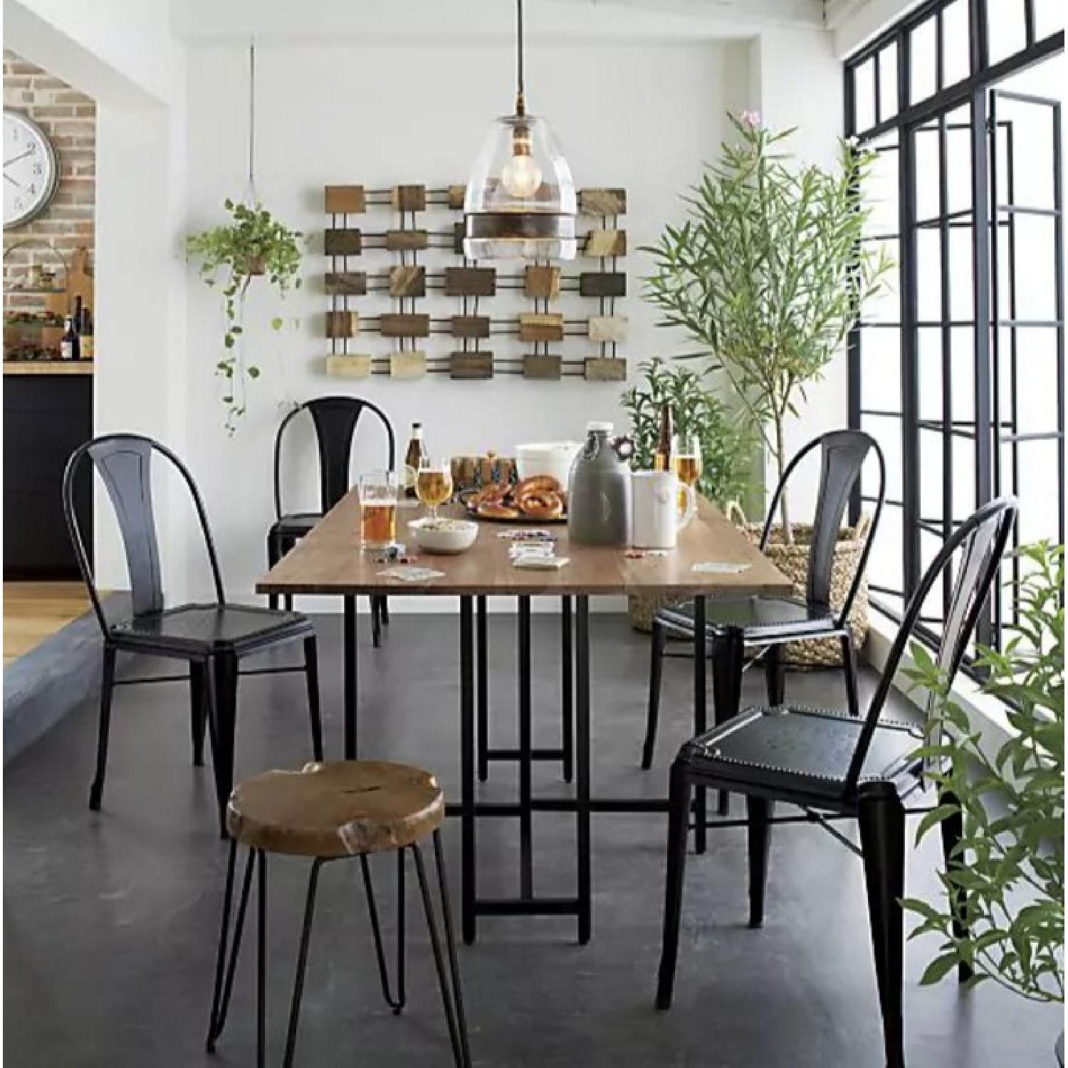 Crate & Barrel Origami Drop Leaf Folding Dining Table - image-3