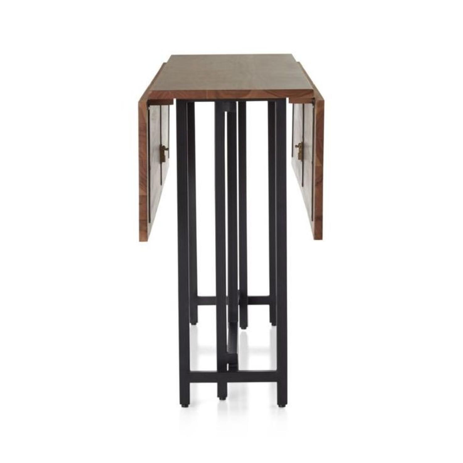 Crate & Barrel Origami Drop Leaf Folding Dining Table - image-4