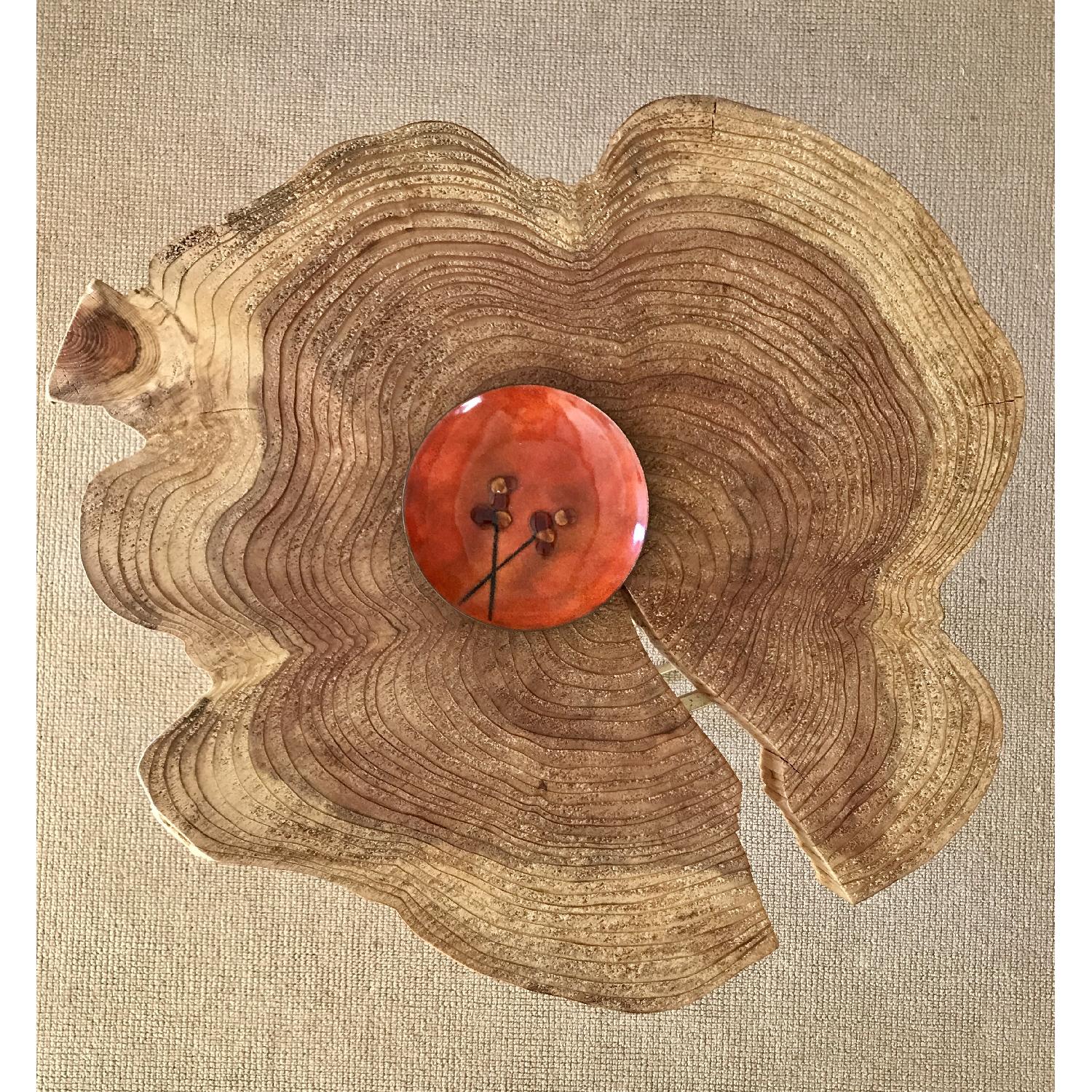 Live Edge Coffee Table on Gilt Pedestal Base - image-3