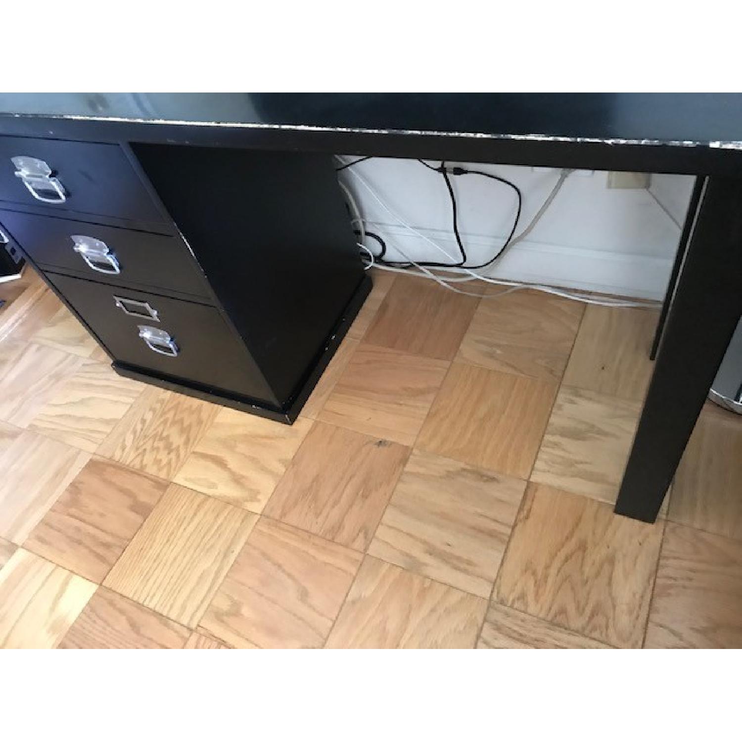 Pottery Barn Desk w/ Three Drawers - image-3