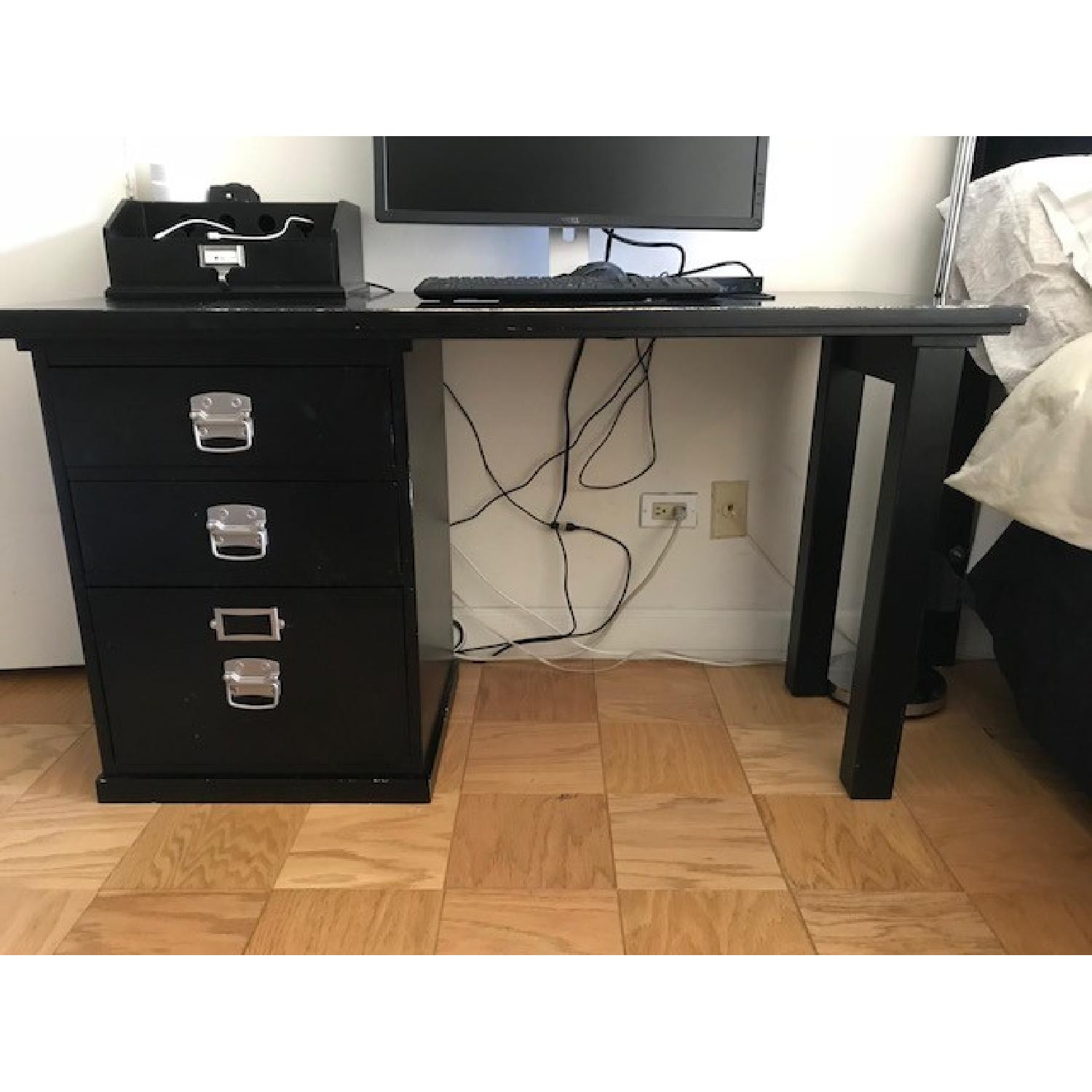 Pottery Barn Desk w/ Three Drawers - image-4