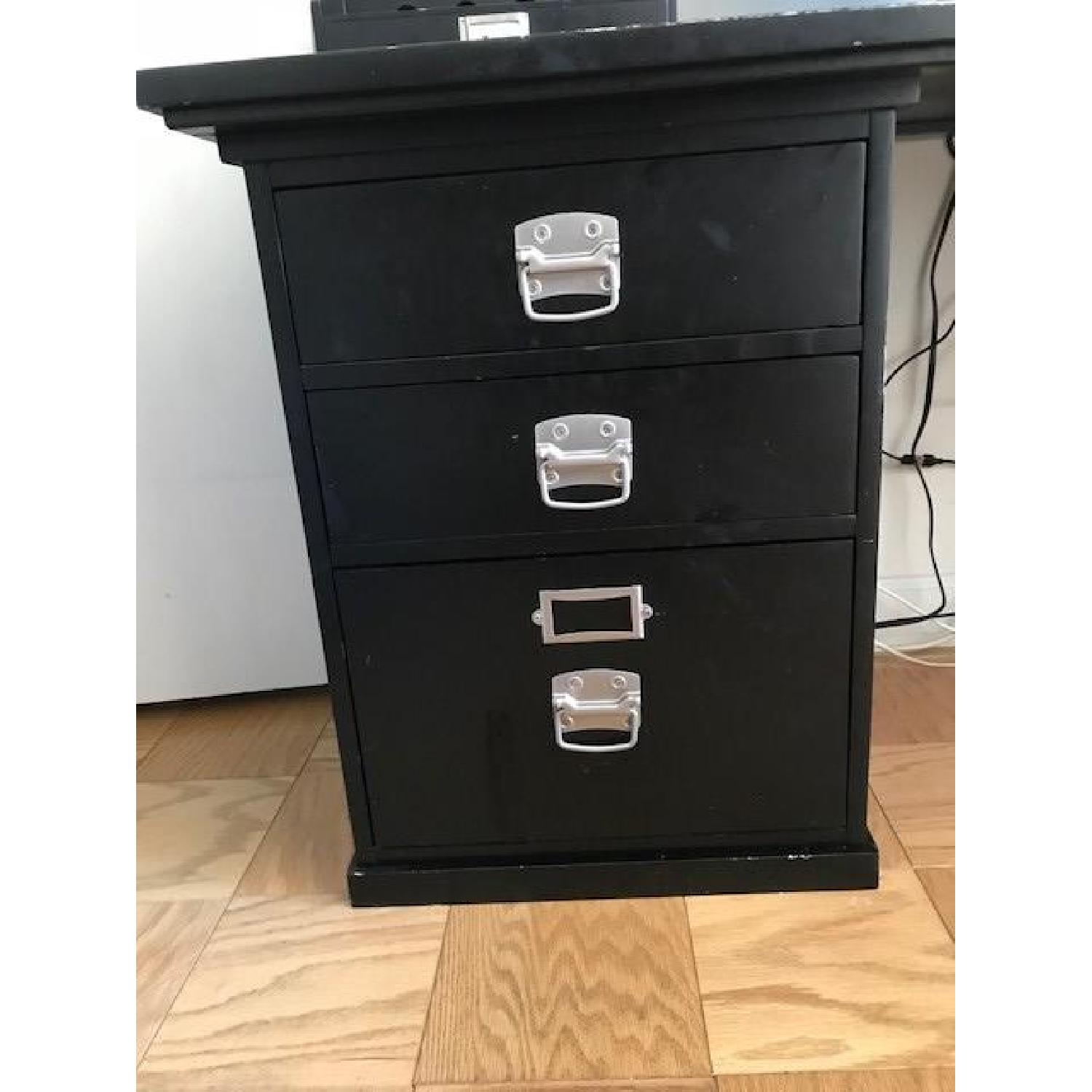 Pottery Barn Desk w/ Three Drawers - image-5