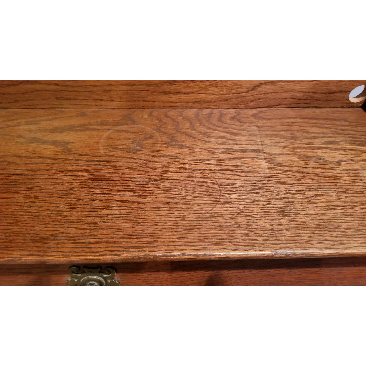 Vintage Oak Drop-Leaf Secretary Desk - image-5
