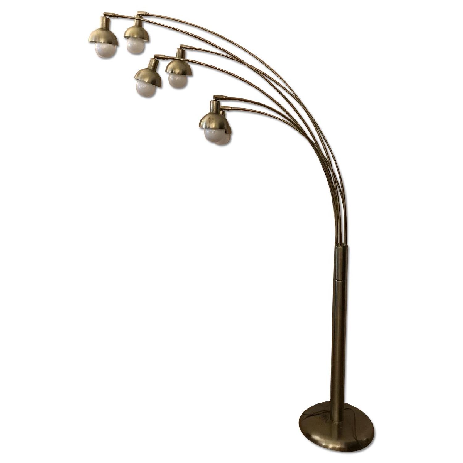 Mid Century Brass Floor Lamp AptDeco