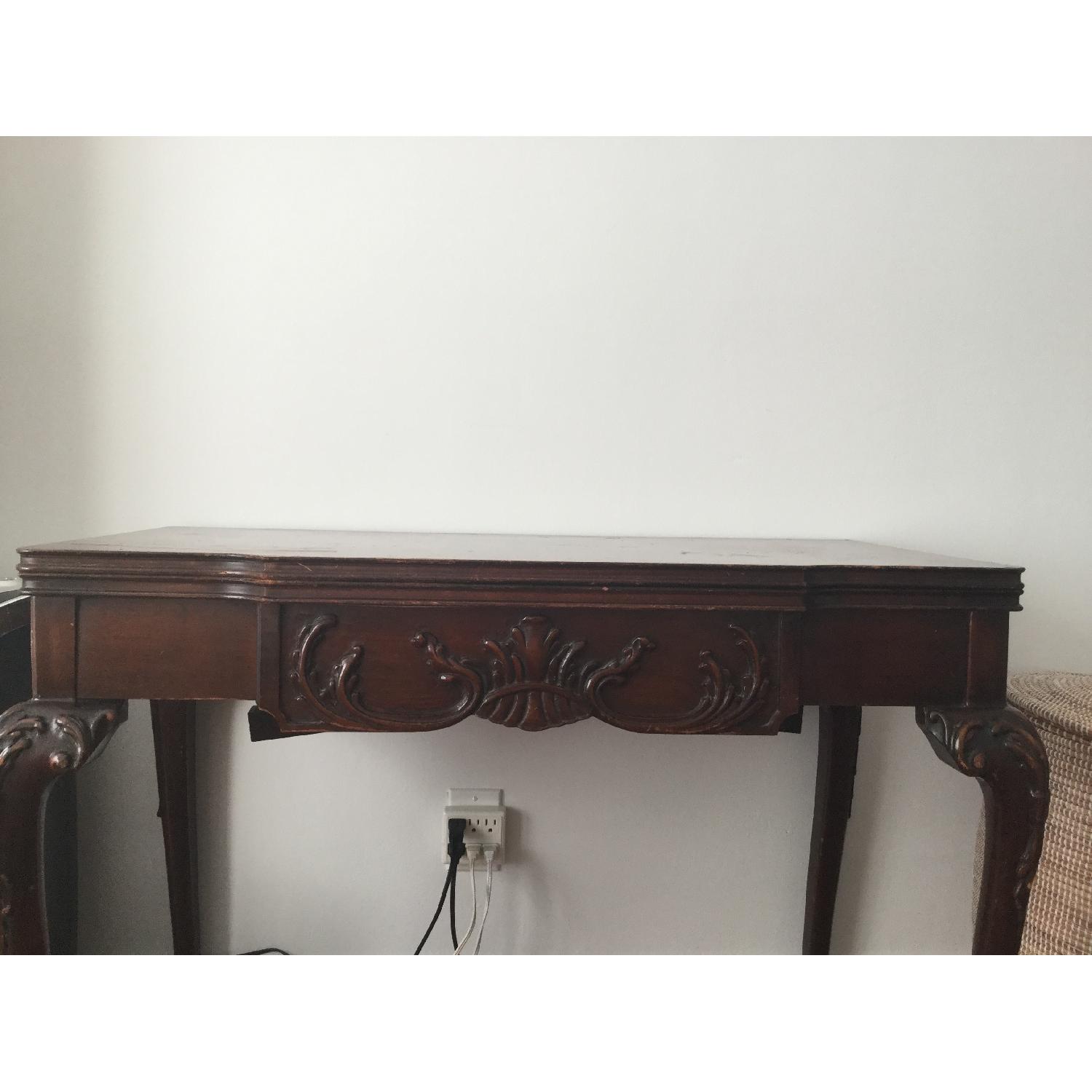 Antique Expandable Console/Dining Table - image-1