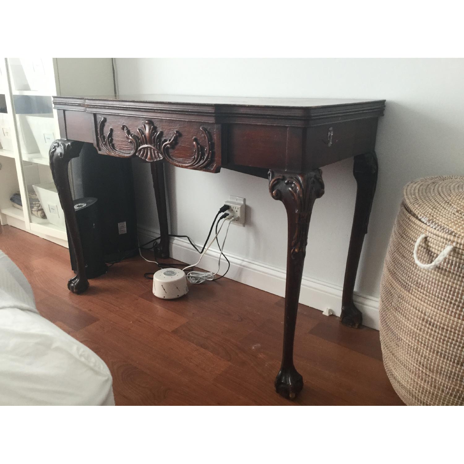 Antique Expandable Console/Dining Table - image-3