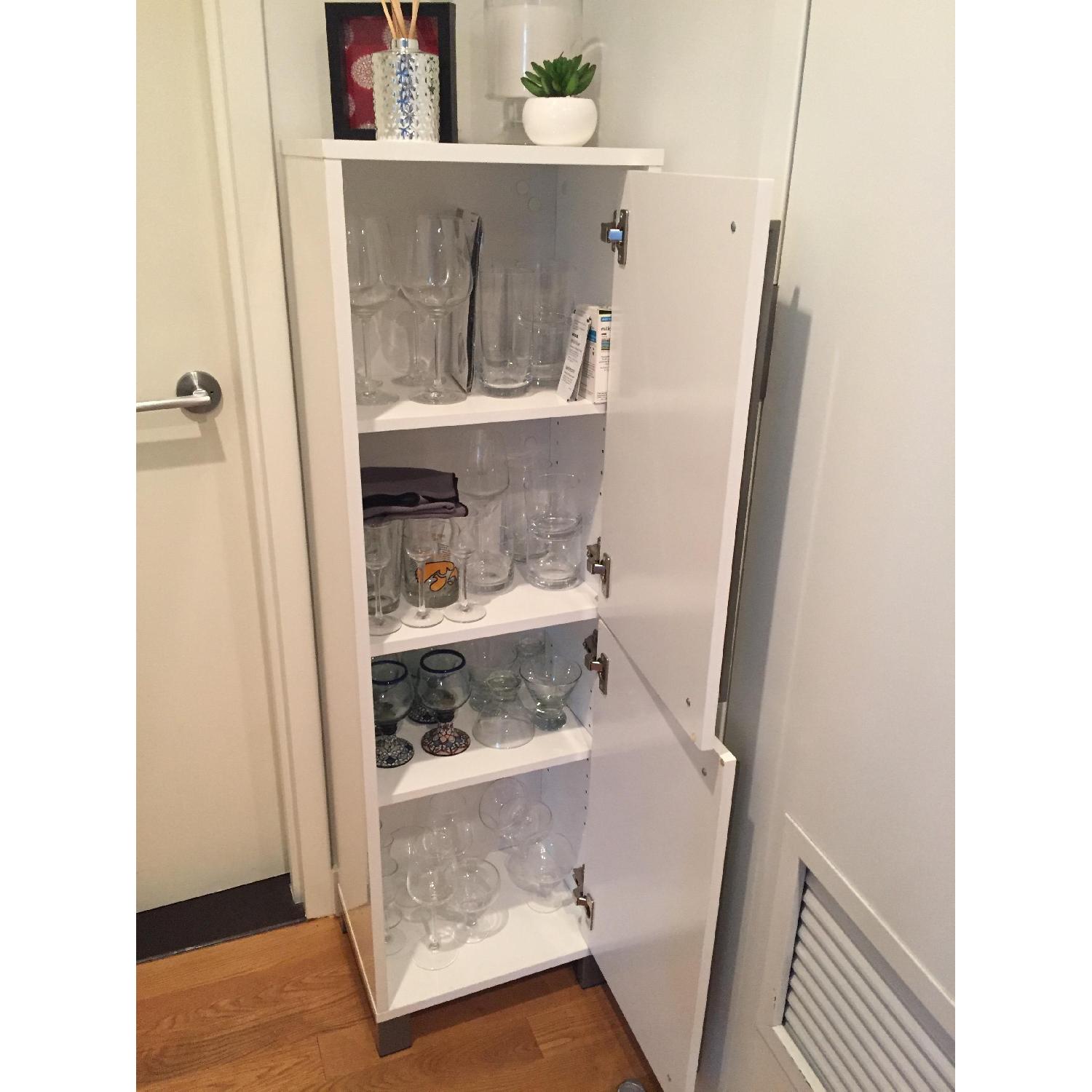 CB2 HIgh Cadet Gloss Lacquer Storage Cabinet - image-2