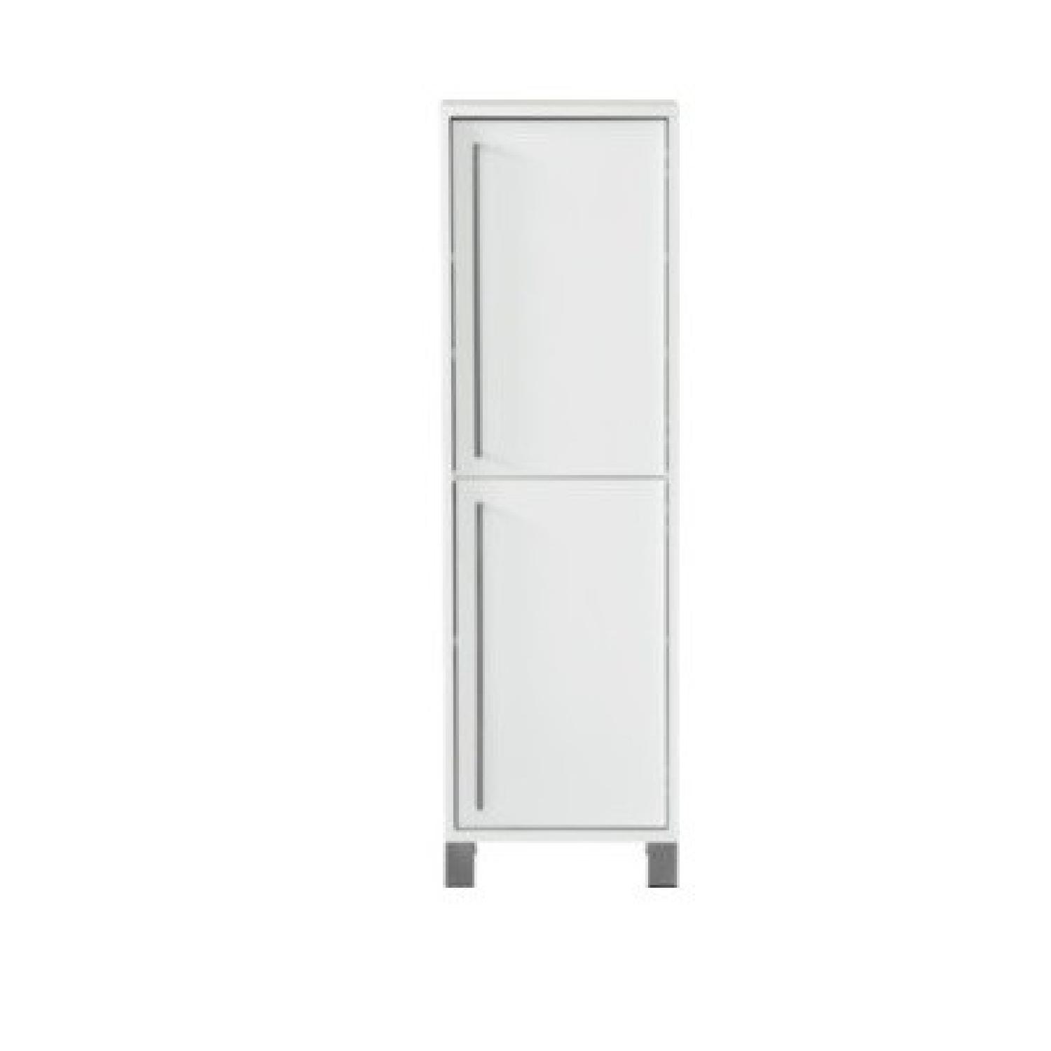 CB2 HIgh Cadet Gloss Lacquer Storage Cabinet - image-0