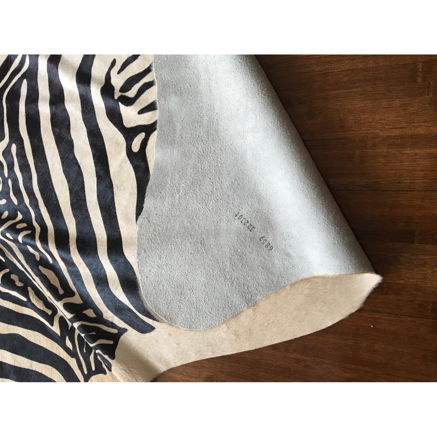 Zebra Cowhide Rug - image-1