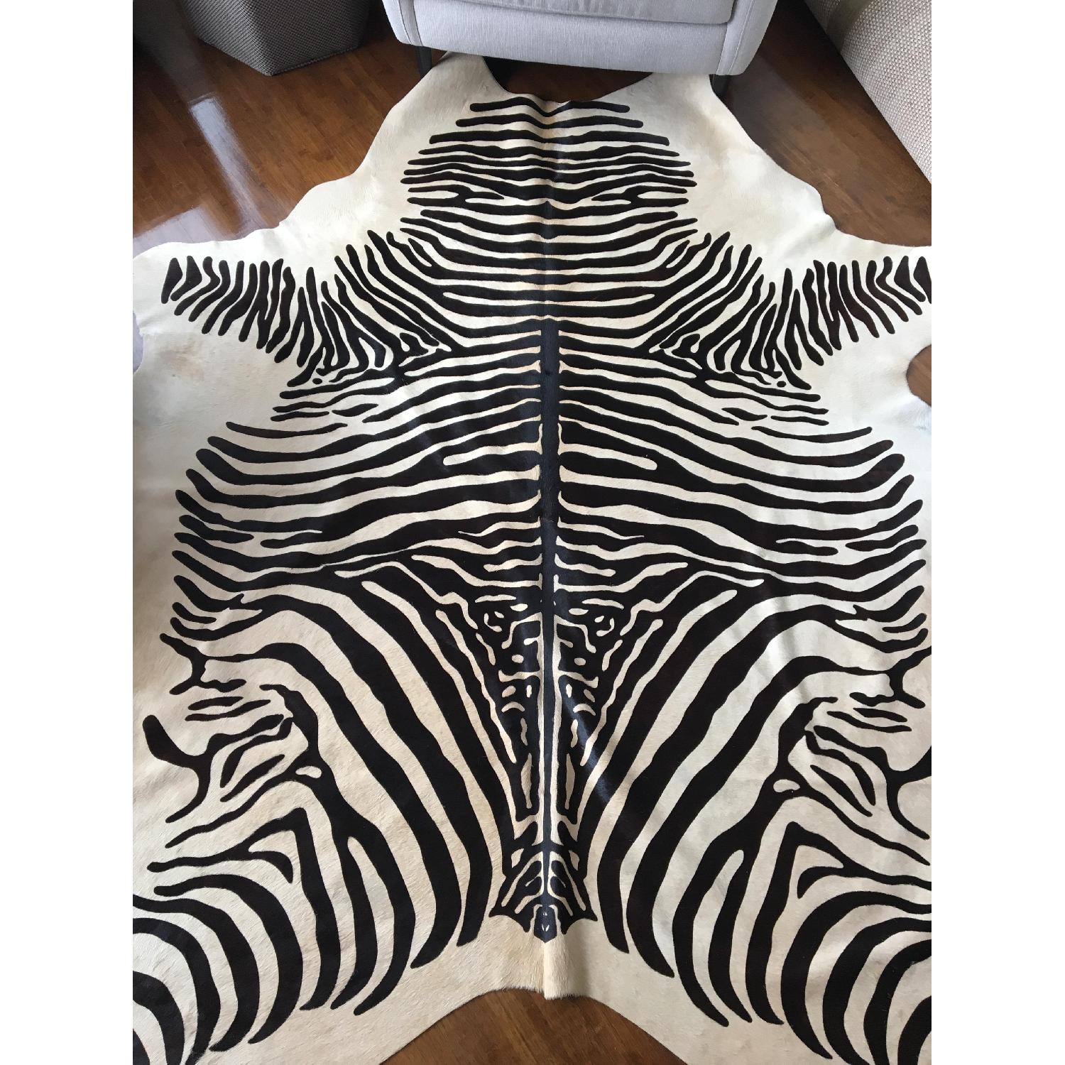 Zebra Cowhide Rug - image-2