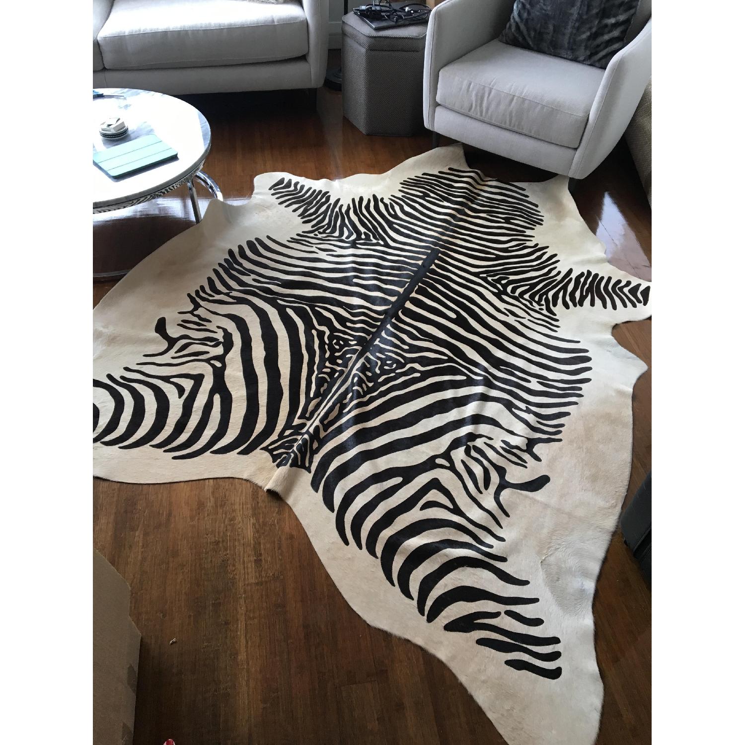 Zebra Cowhide Rug - image-3