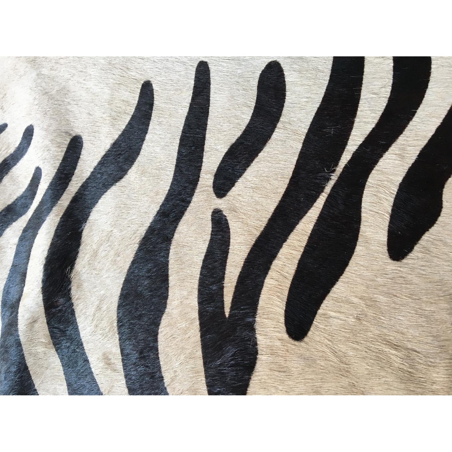 Zebra Cowhide Rug - image-5