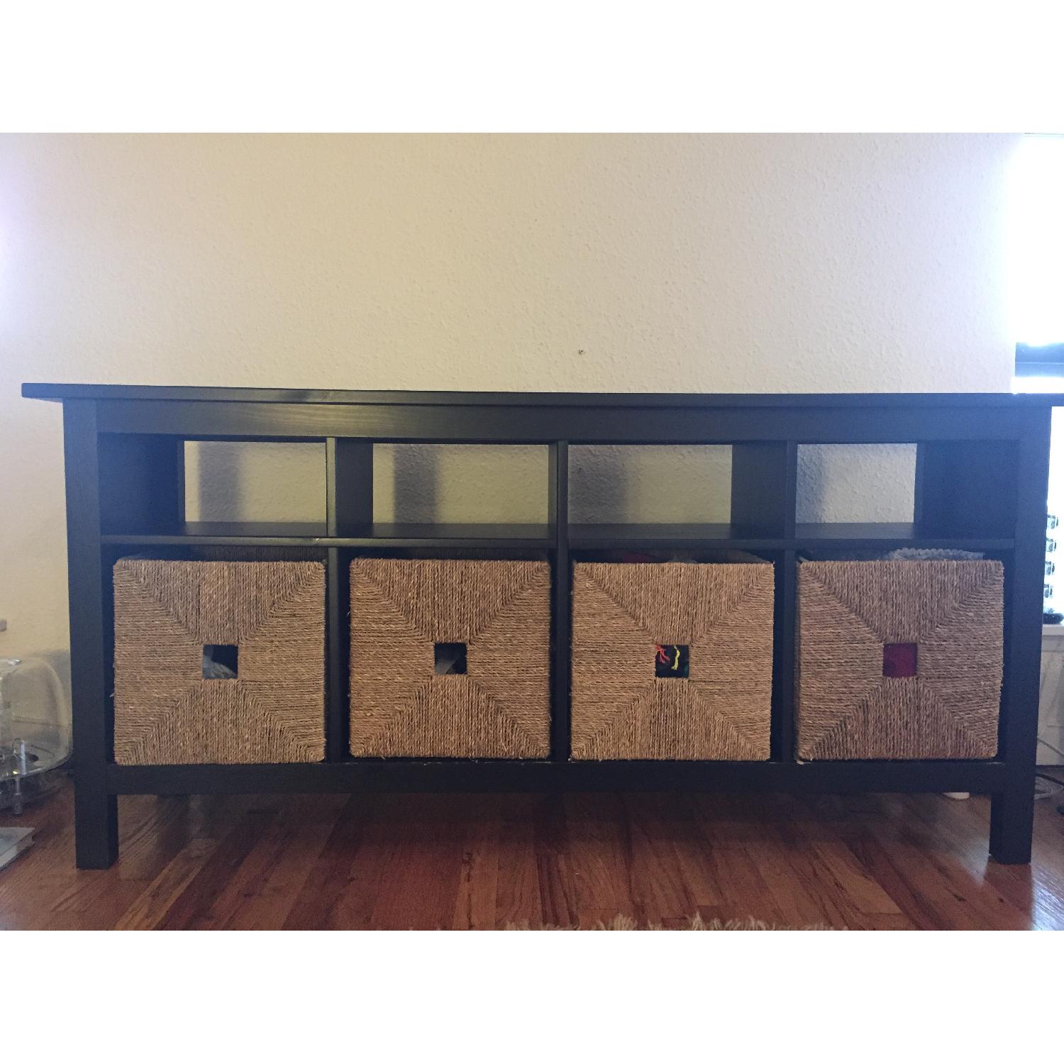 Ikea Hemnes Solid Pine Console Table in Brown/Black - image-1