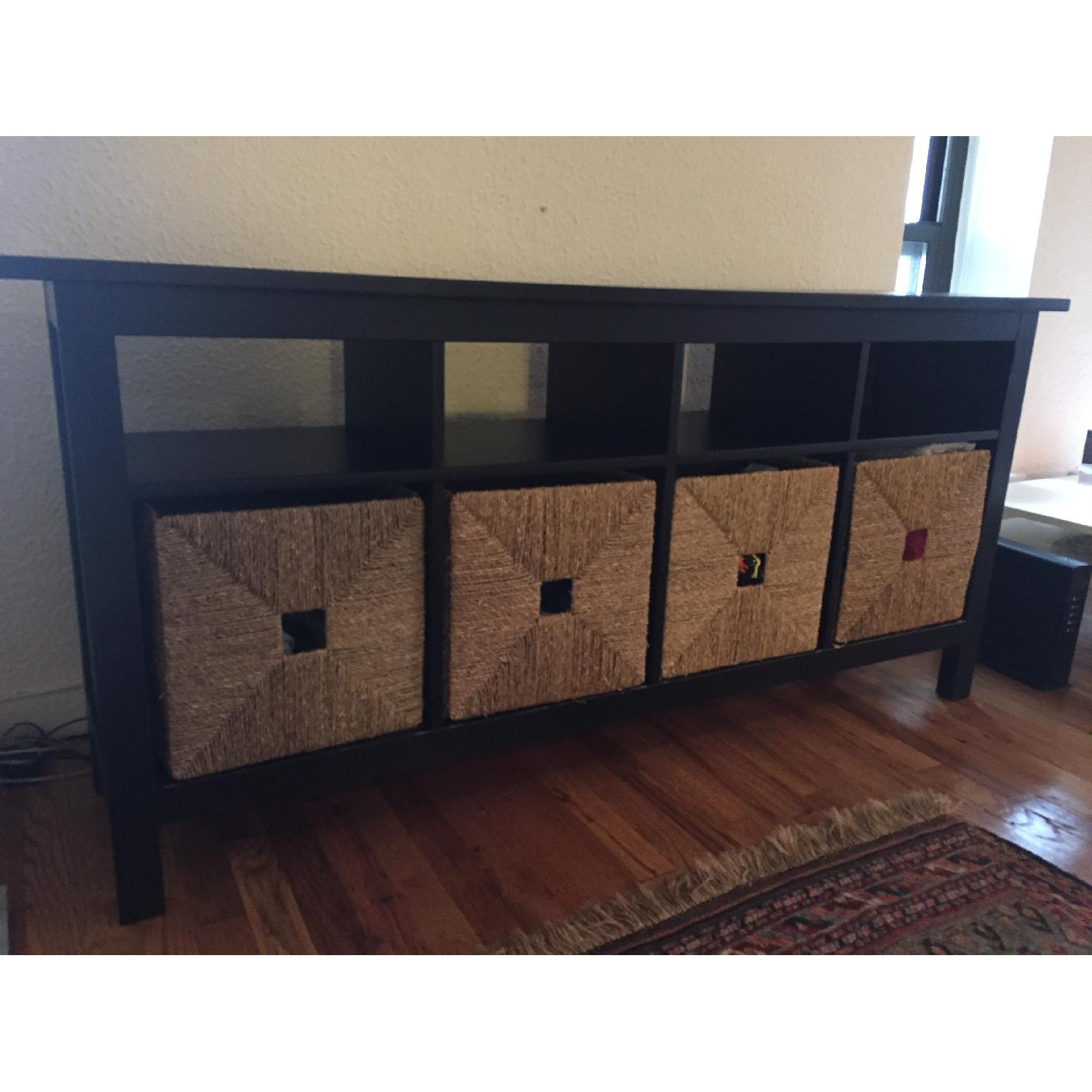 Ikea Hemnes Solid Pine Console Table in Brown/Black - image-2