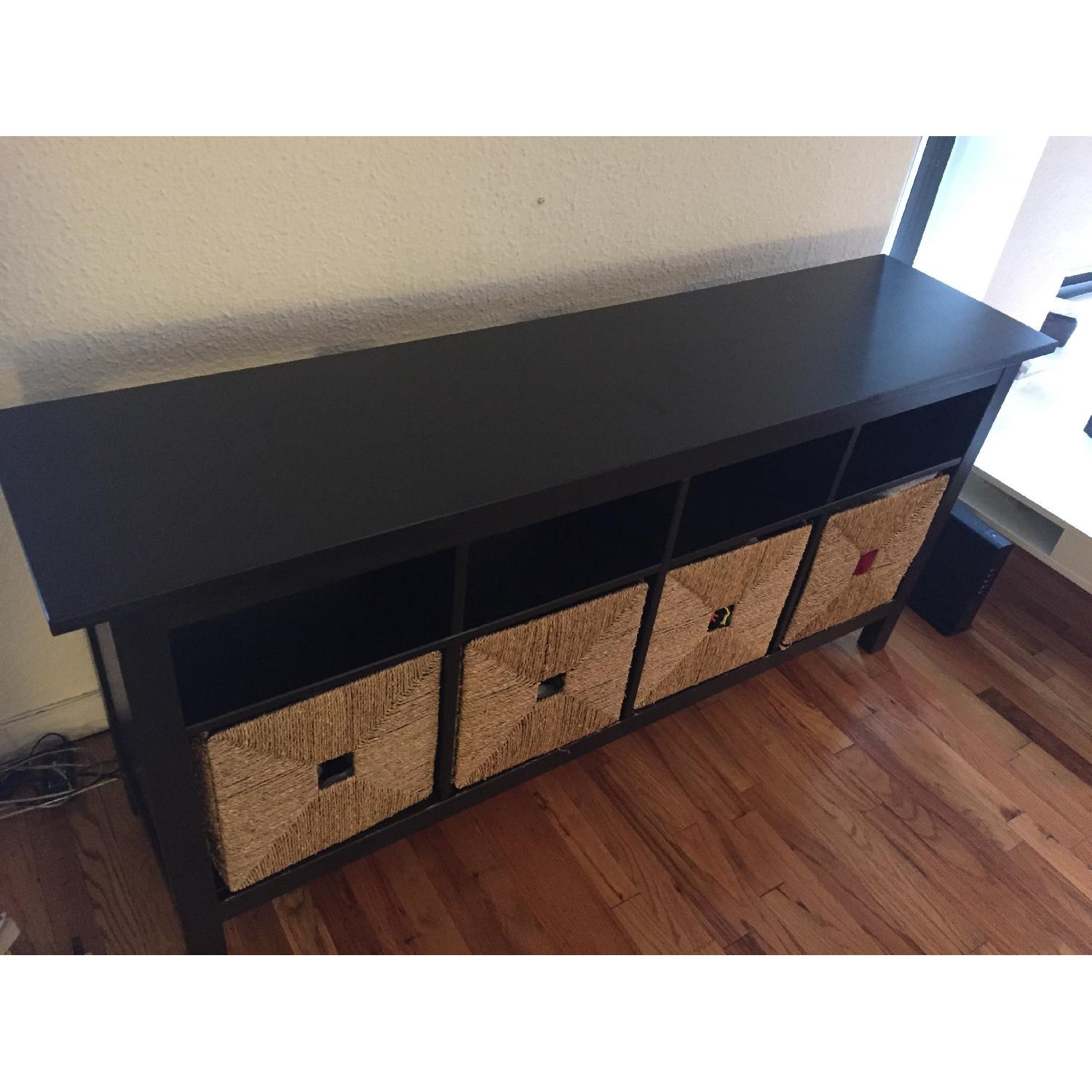 Ikea Hemnes Solid Pine Console Table in Brown/Black - image-3