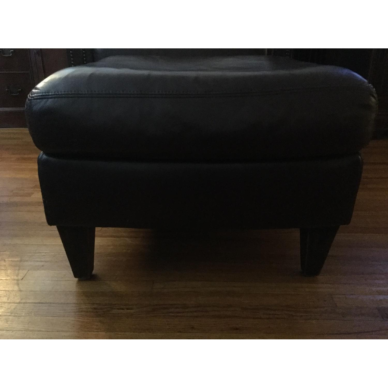 Stickley Craftsman Leather Armchair & Ottoman - image-5