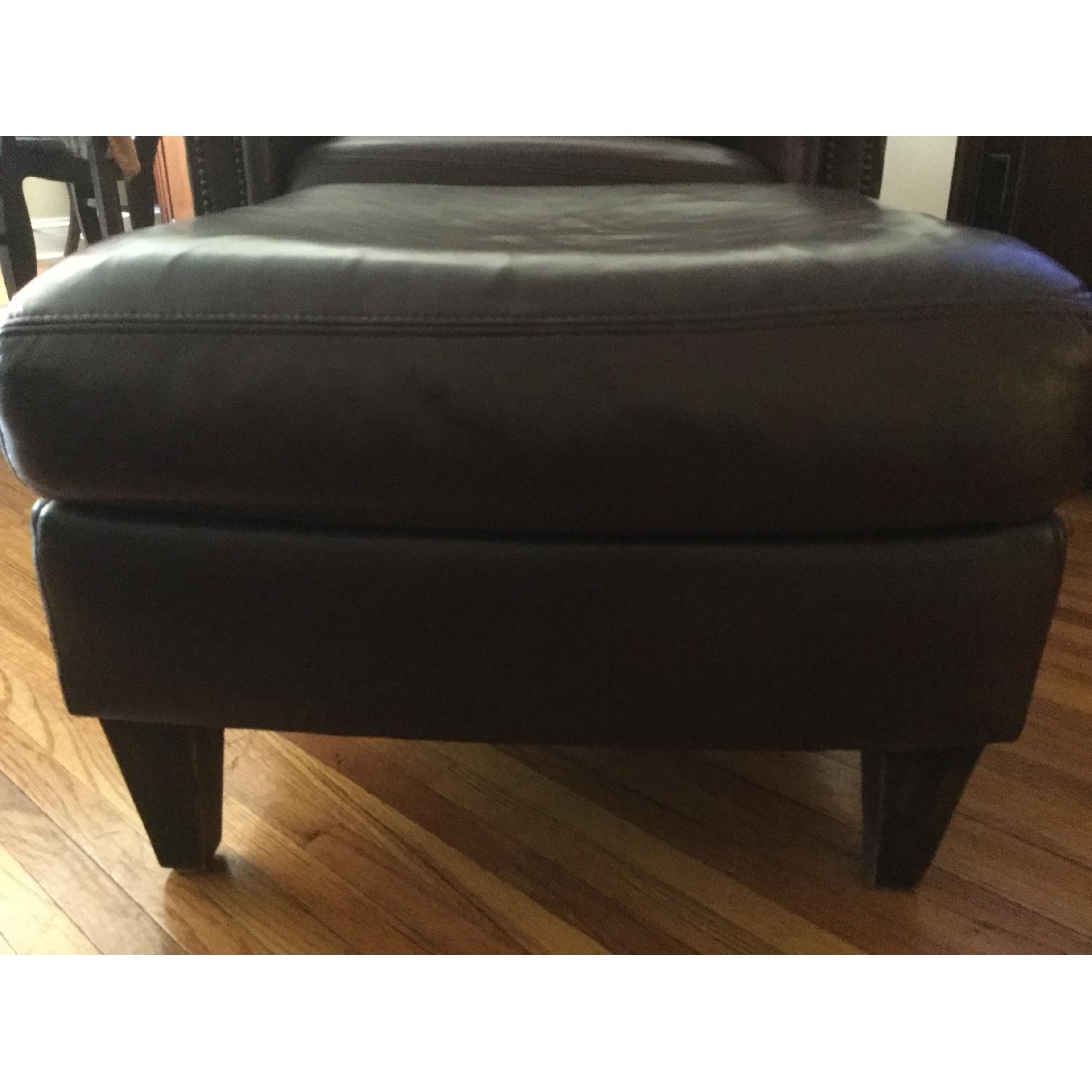 Stickley Craftsman Leather Armchair & Ottoman - image-13