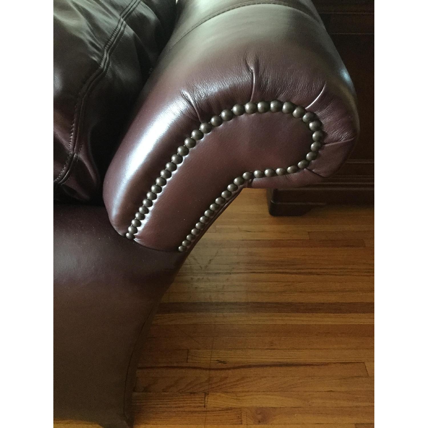 Stickley Craftsman Leather Armchair & Ottoman - image-17