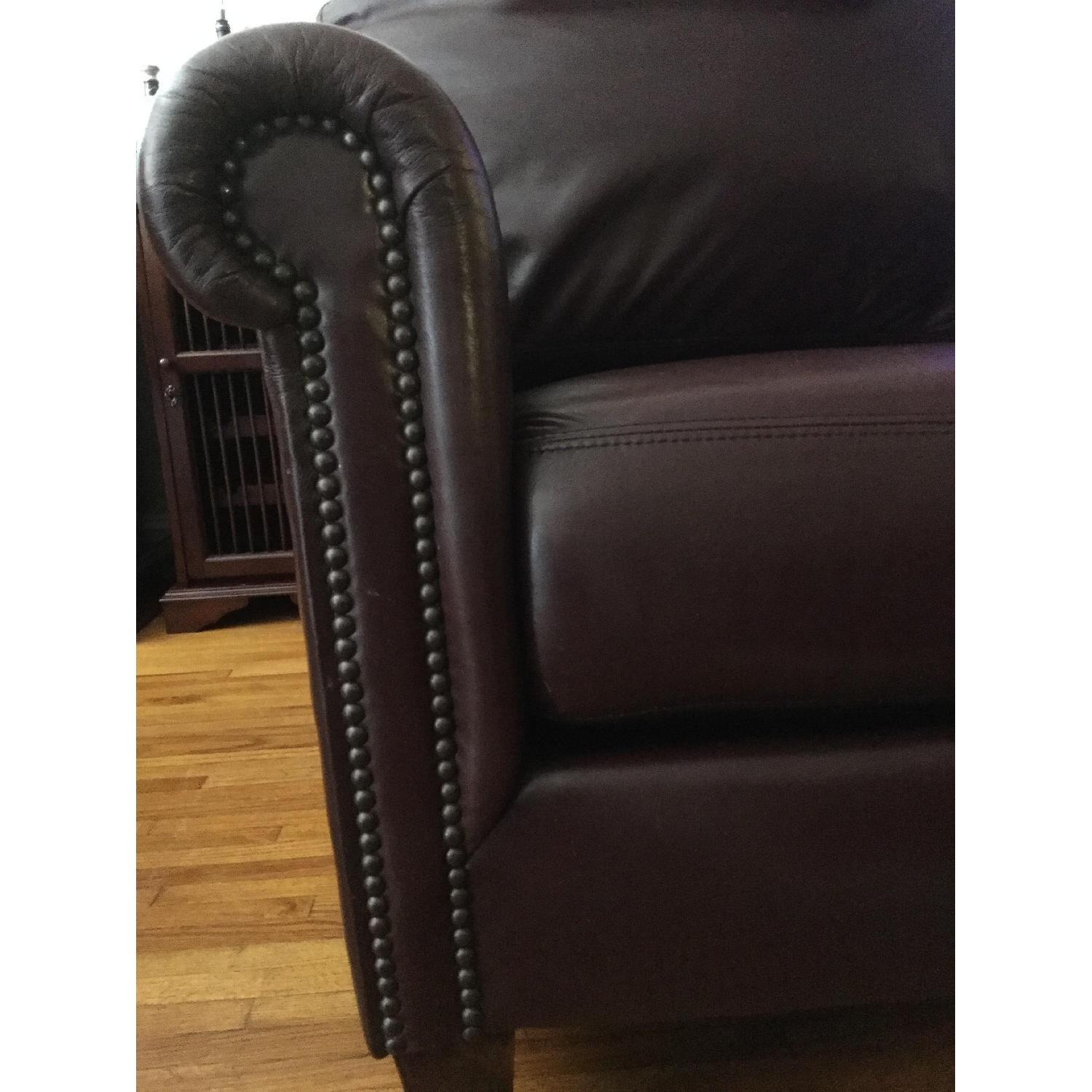 Stickley Craftsman Leather Armchair & Ottoman - image-20