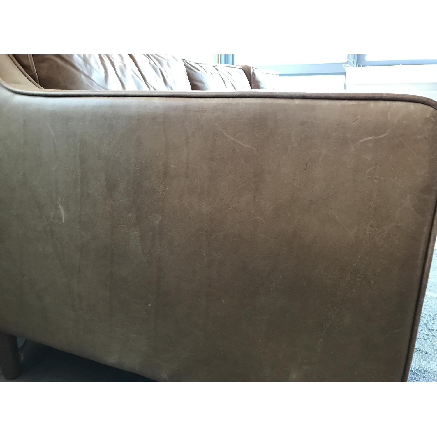 West Elm Hamilton Sienna Leather Sofa in Tan Color - image-4