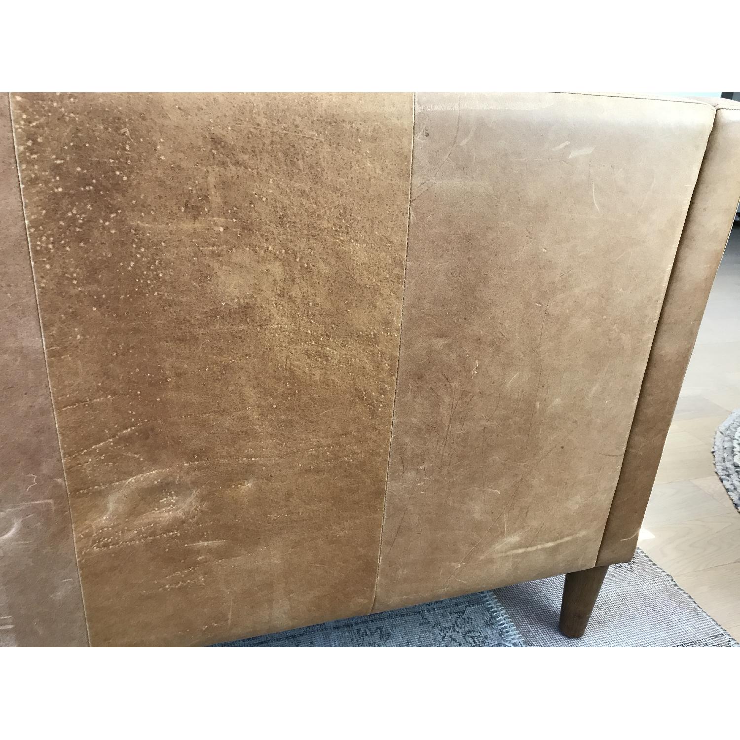 West Elm Hamilton Sienna Leather Sofa in Tan Color - image-8
