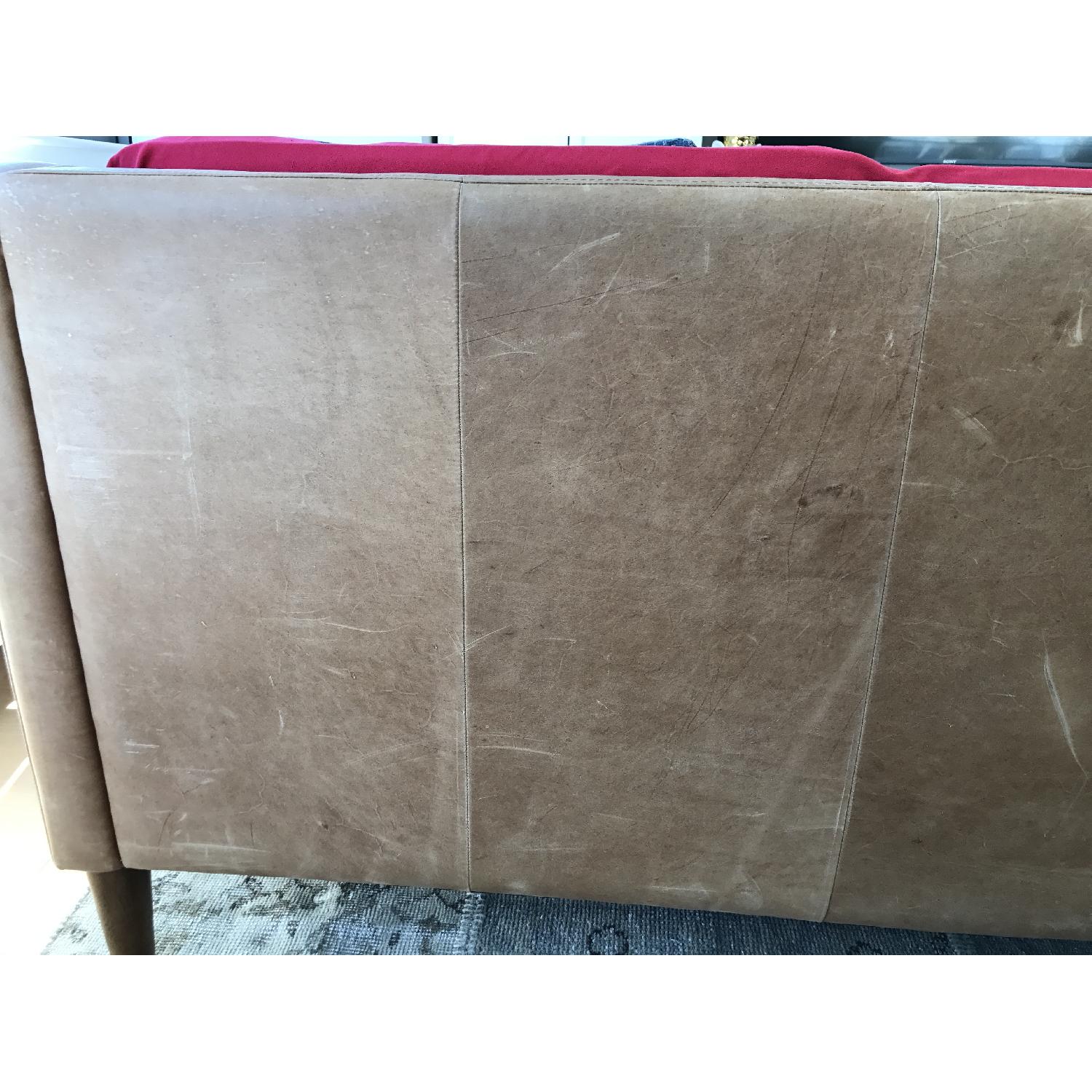 West Elm Hamilton Sienna Leather Sofa in Tan Color - image-9