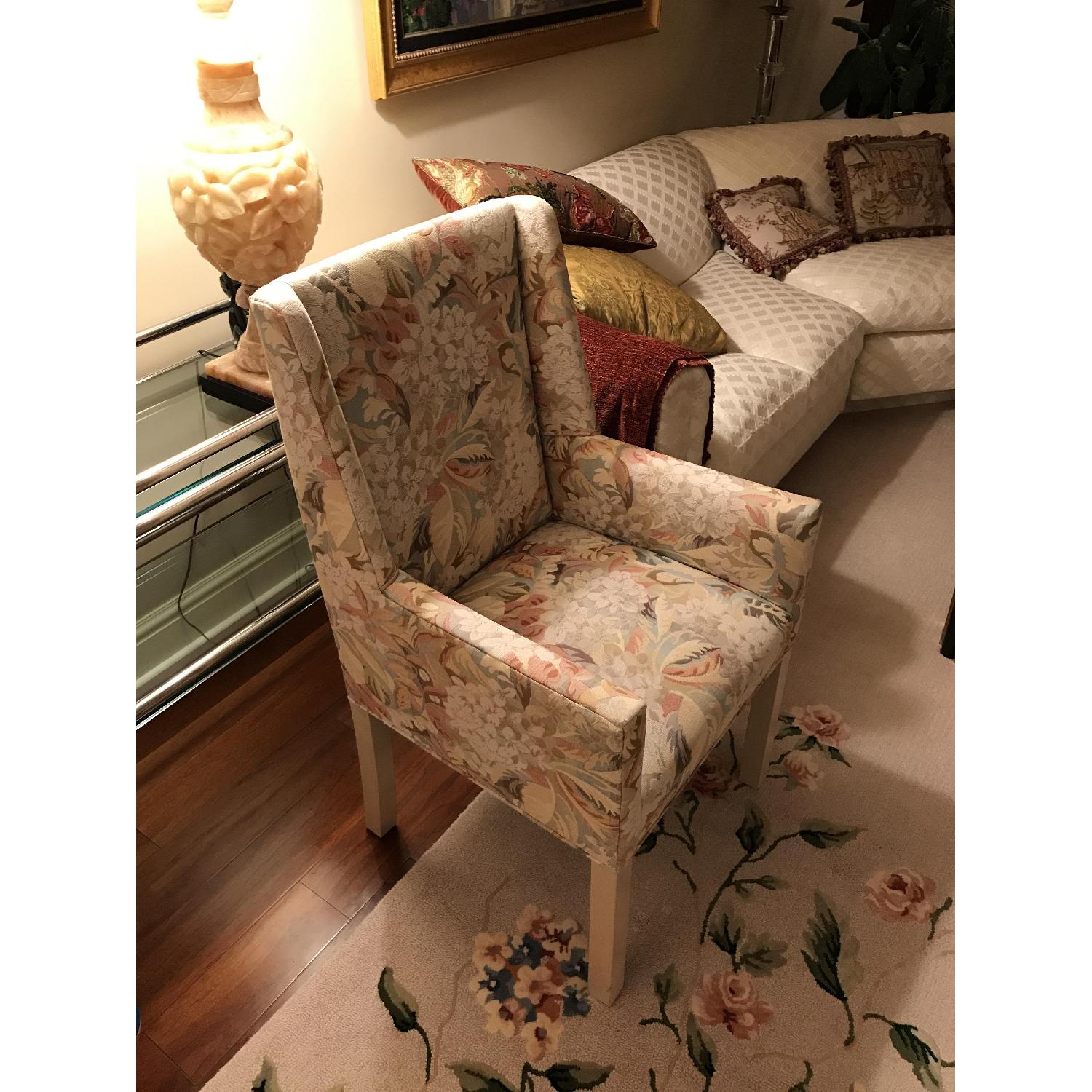 Floral Pattern Accent Chair - image-4