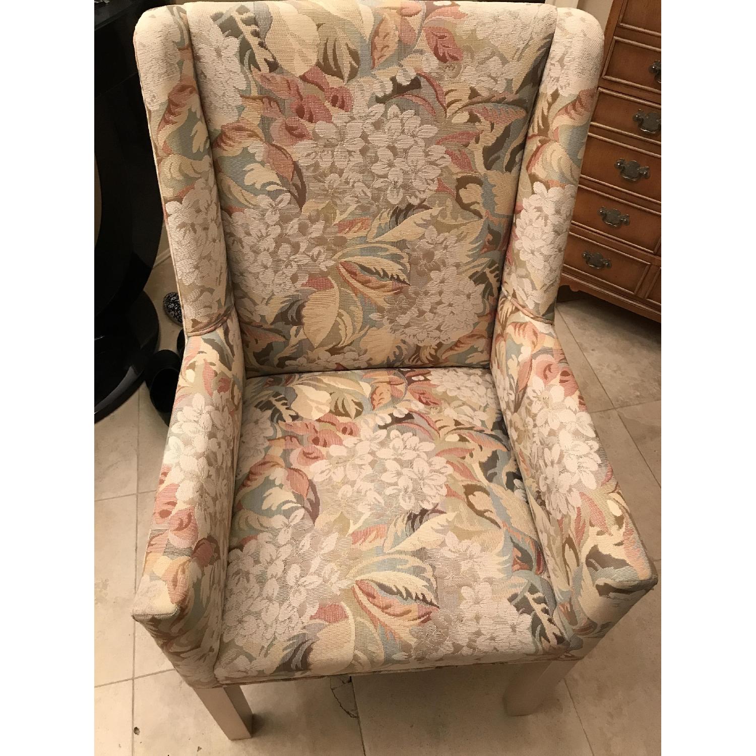 Floral Pattern Accent Chair - image-5