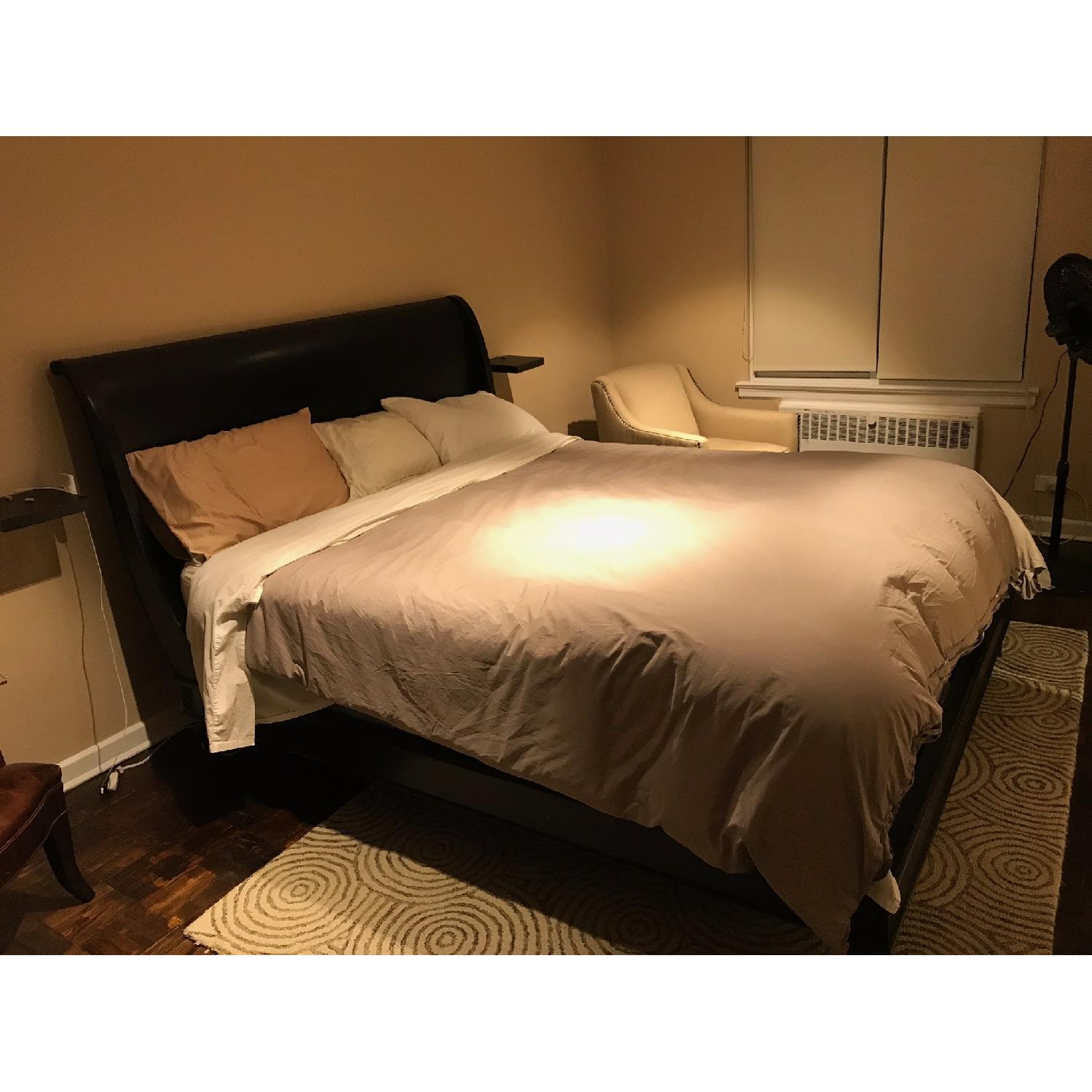 Restoration Hardware Empire Rosette Cal King Size Sleigh Bed w/o Footboard - image-1