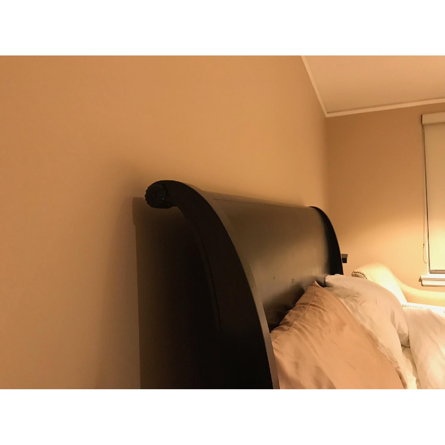 Restoration Hardware Empire Rosette Cal King Size Sleigh Bed w/o Footboard - image-3