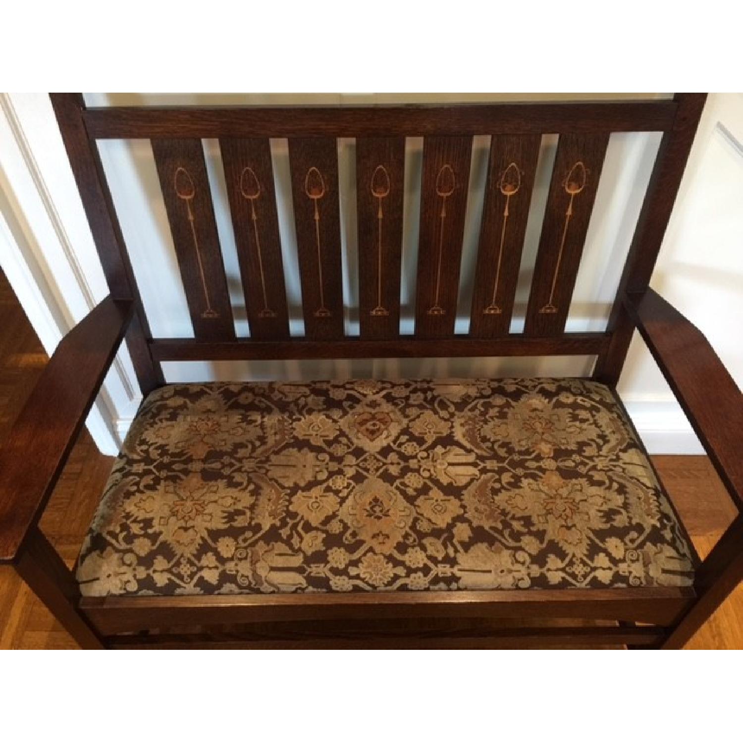 Stickley Harvey Ellis Oak Settee - image-4