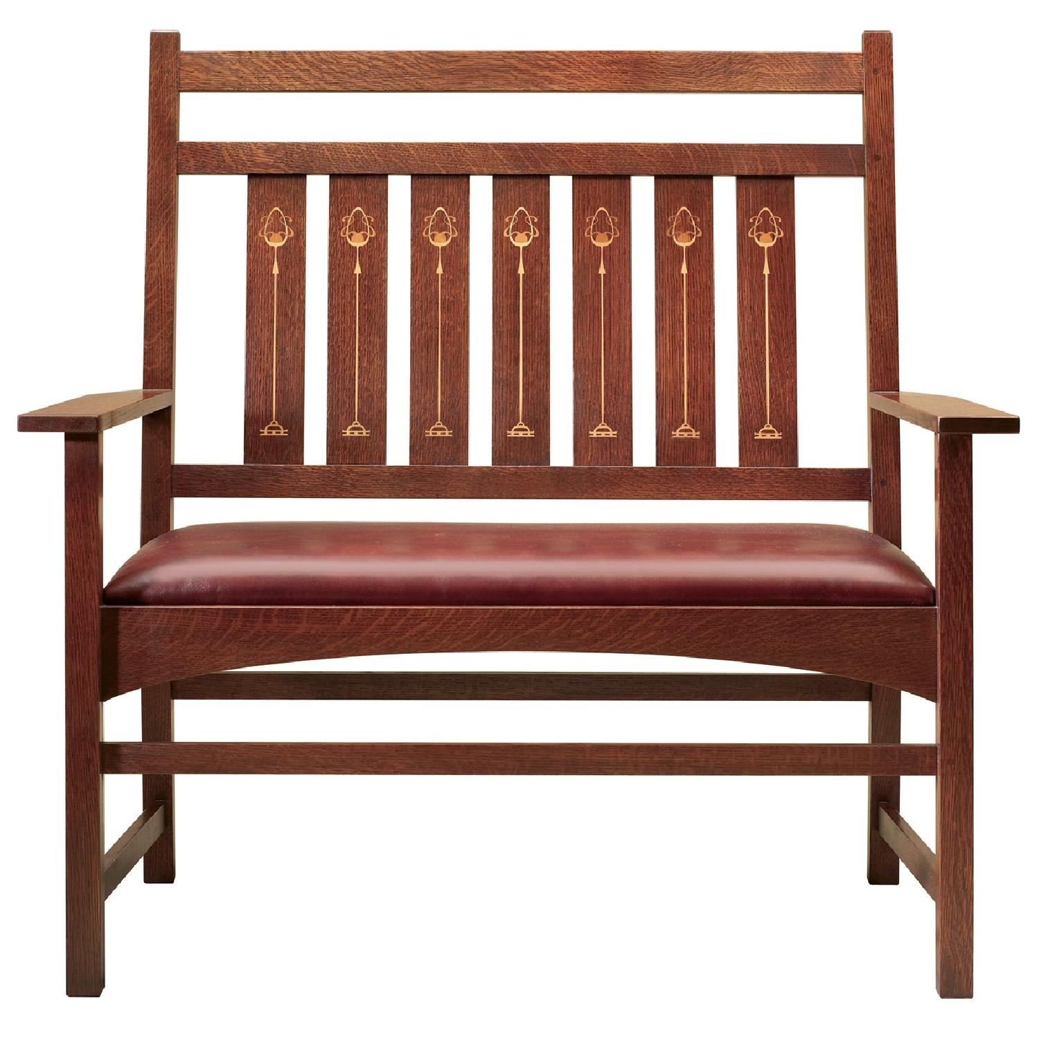 Stickley Harvey Ellis Oak Settee - image-7