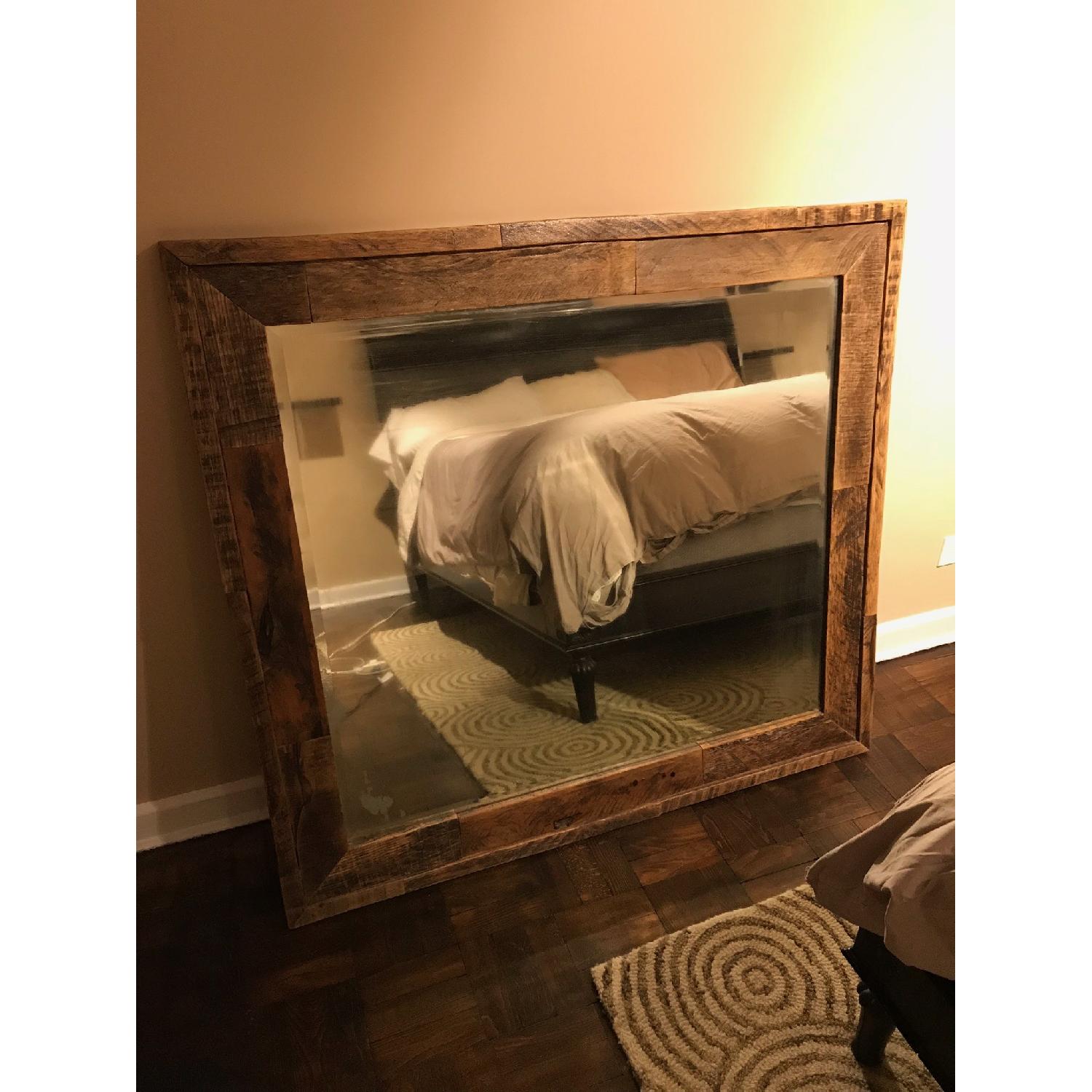 Custom Aged Wood Mirror - image-1
