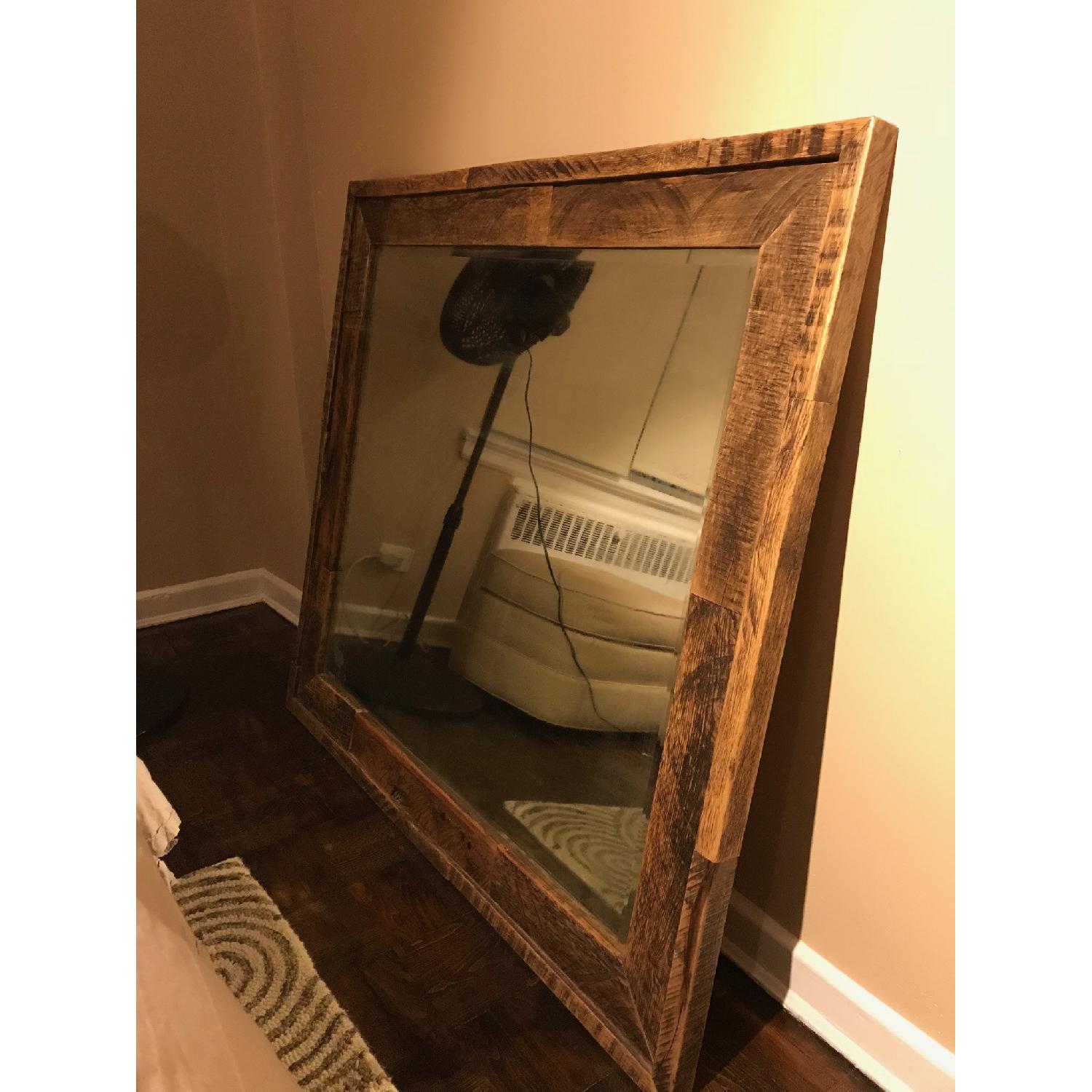 Custom Aged Wood Mirror - image-3