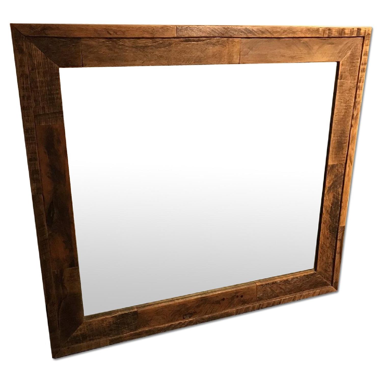 Custom Aged Wood Mirror - image-0