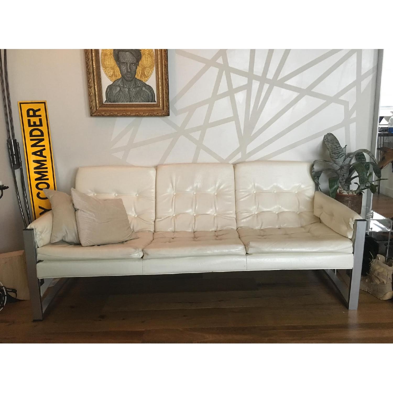 Mid Century Modern White Couch + Daybed - image-1
