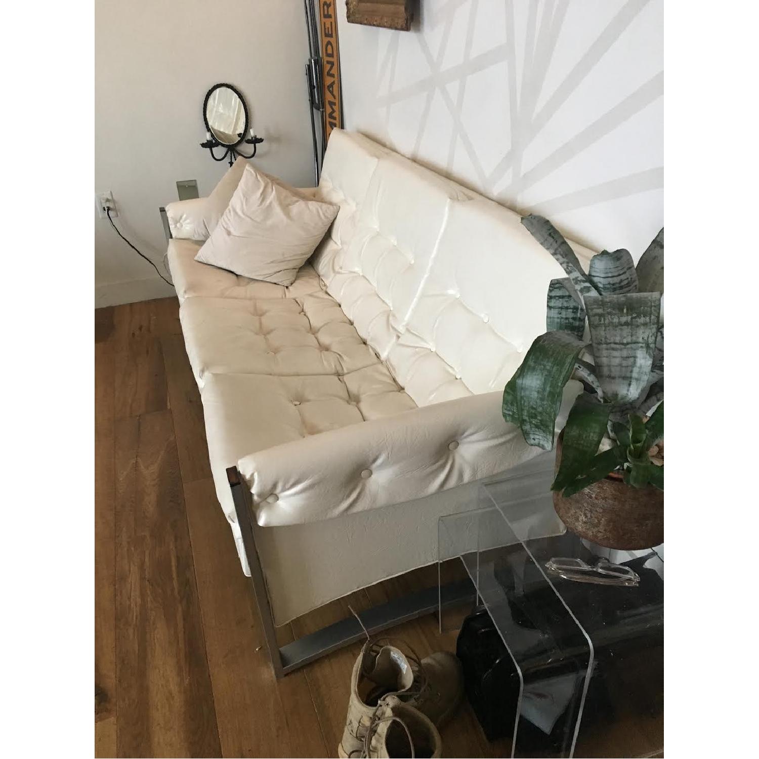 Mid Century Modern White Couch + Daybed - image-2