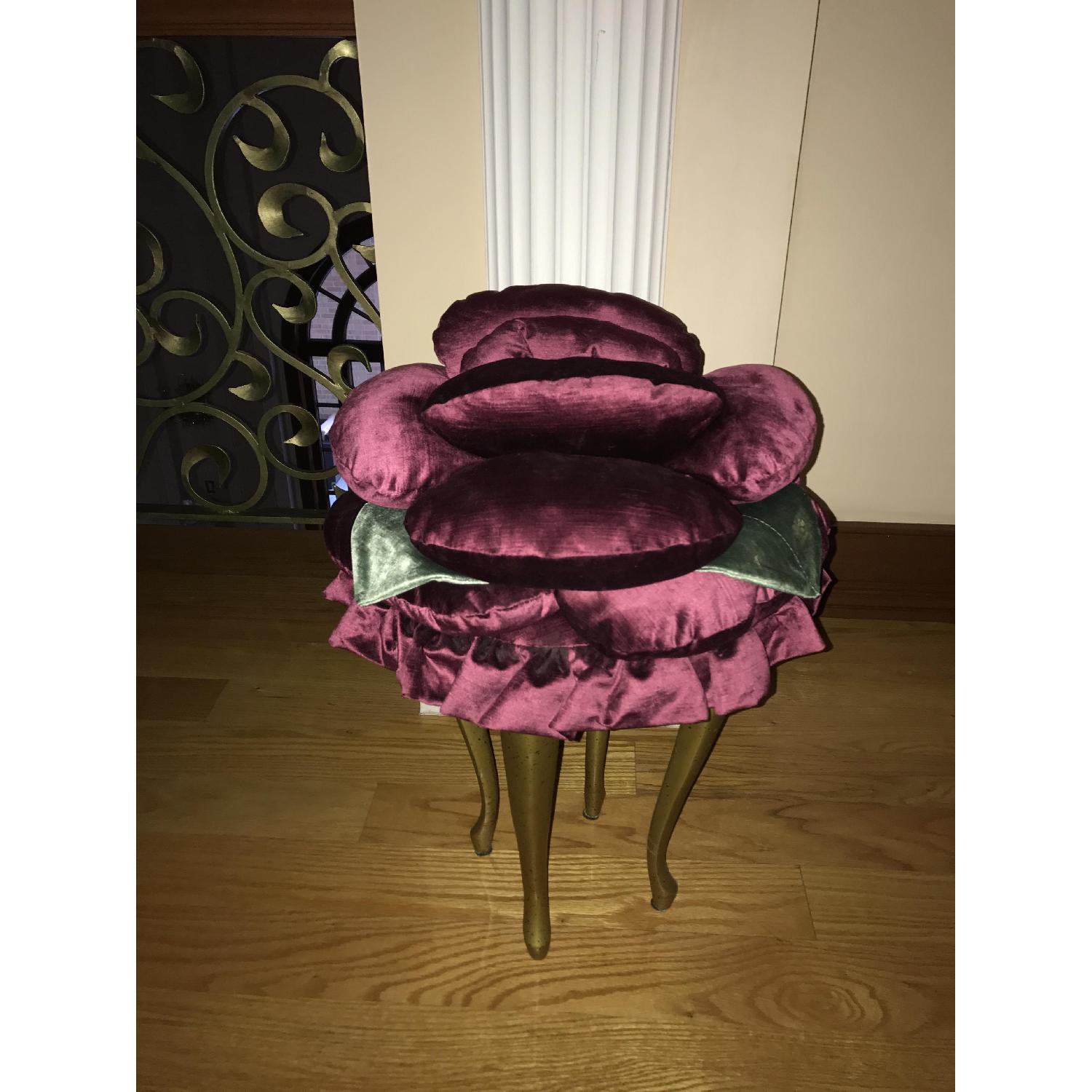 Italian Velvet Rose Stool - image-5