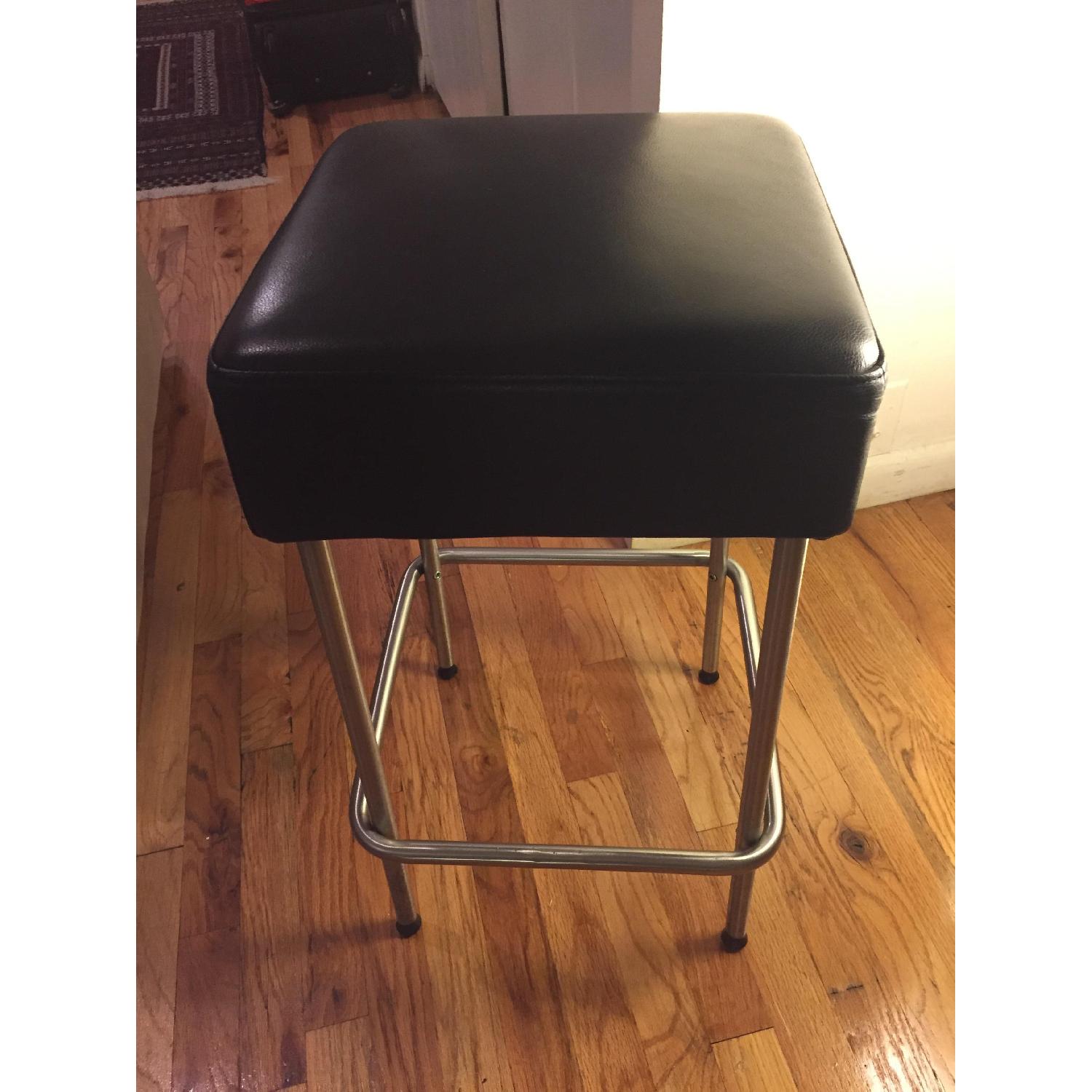 Ikea Black & Chrome Bar Stools - image-1