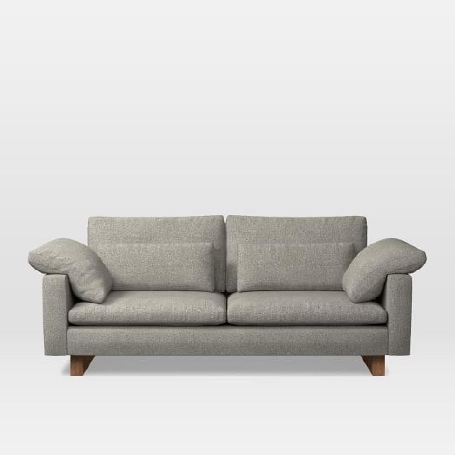 West Elm Harmony Sofa Trillum Sofa in Twill Gravel AptDeco