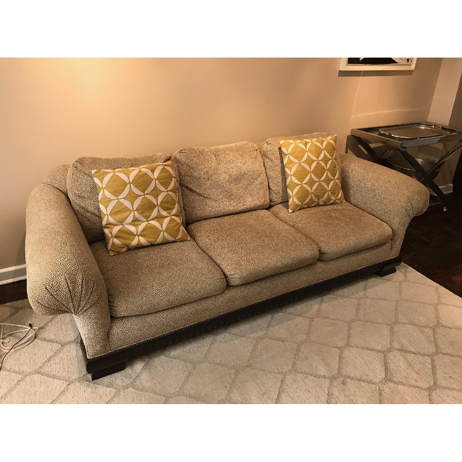 Tomlinson Companies Oversized Custom Made Leopard Print Couch - image-1