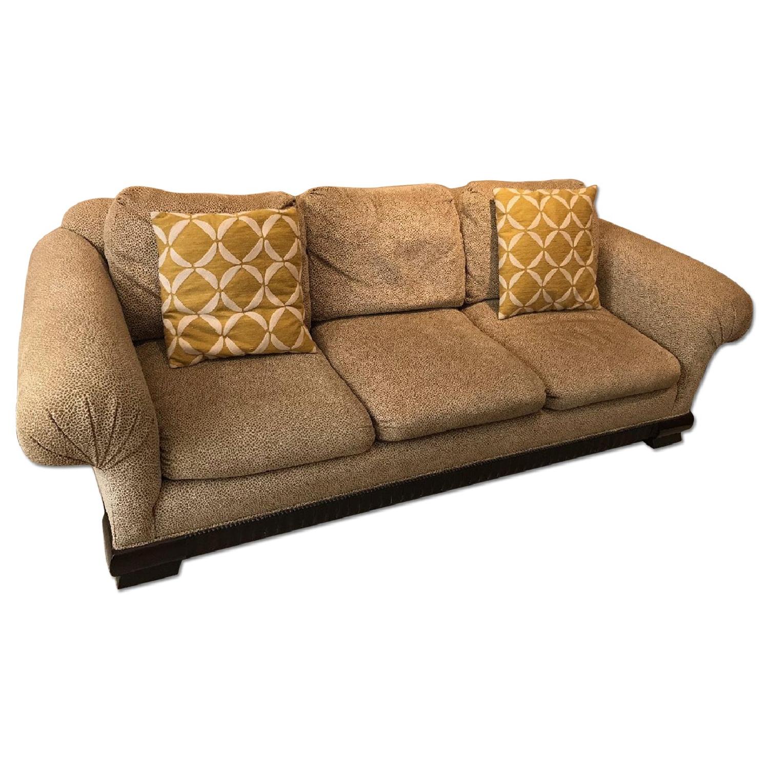 Tomlinson Companies Oversized Custom Made Leopard Print Couch - image-0