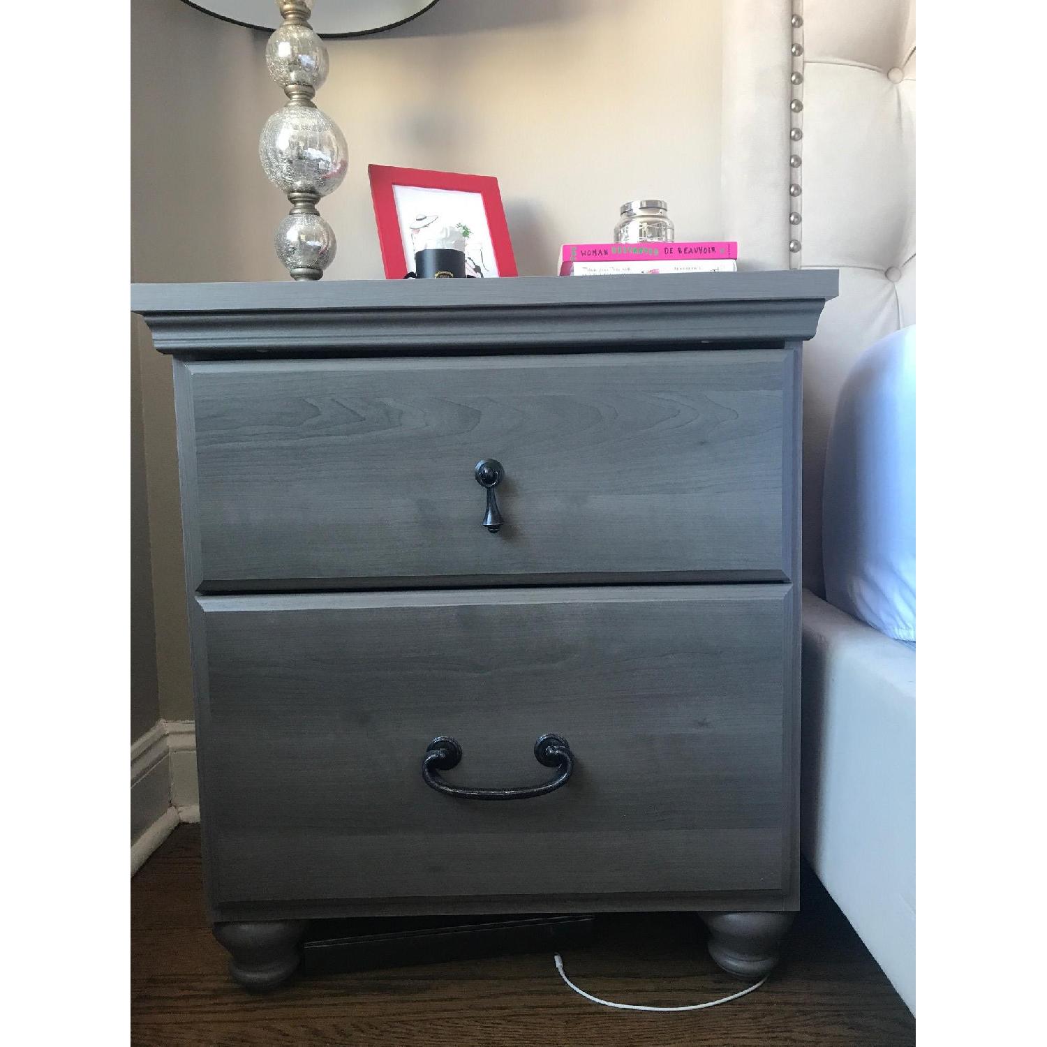 South Shore Furniture Noble Grey Maple 2 Drawer Nightstand - image-1