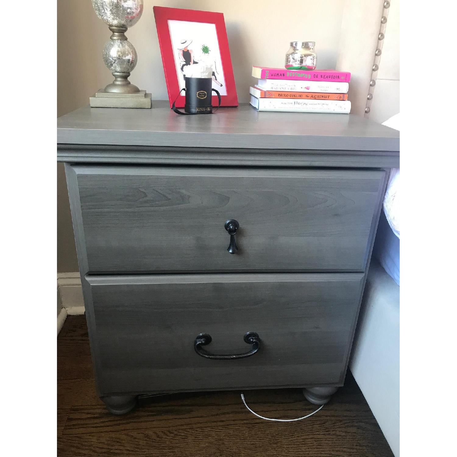 South Shore Furniture Noble Grey Maple 2 Drawer Nightstand - image-3