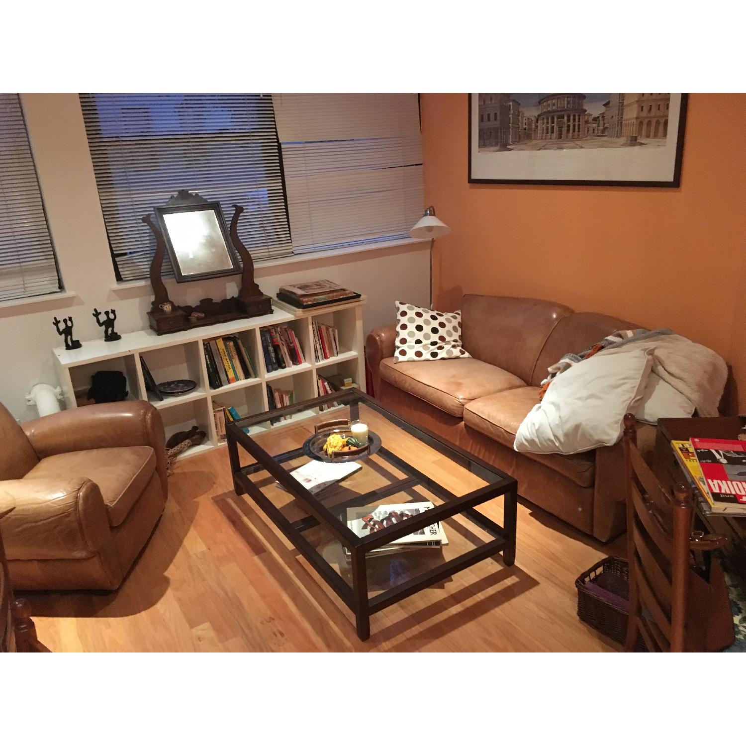 Pottery Barn Gayle Wood & Glass Coffee Table - image-5