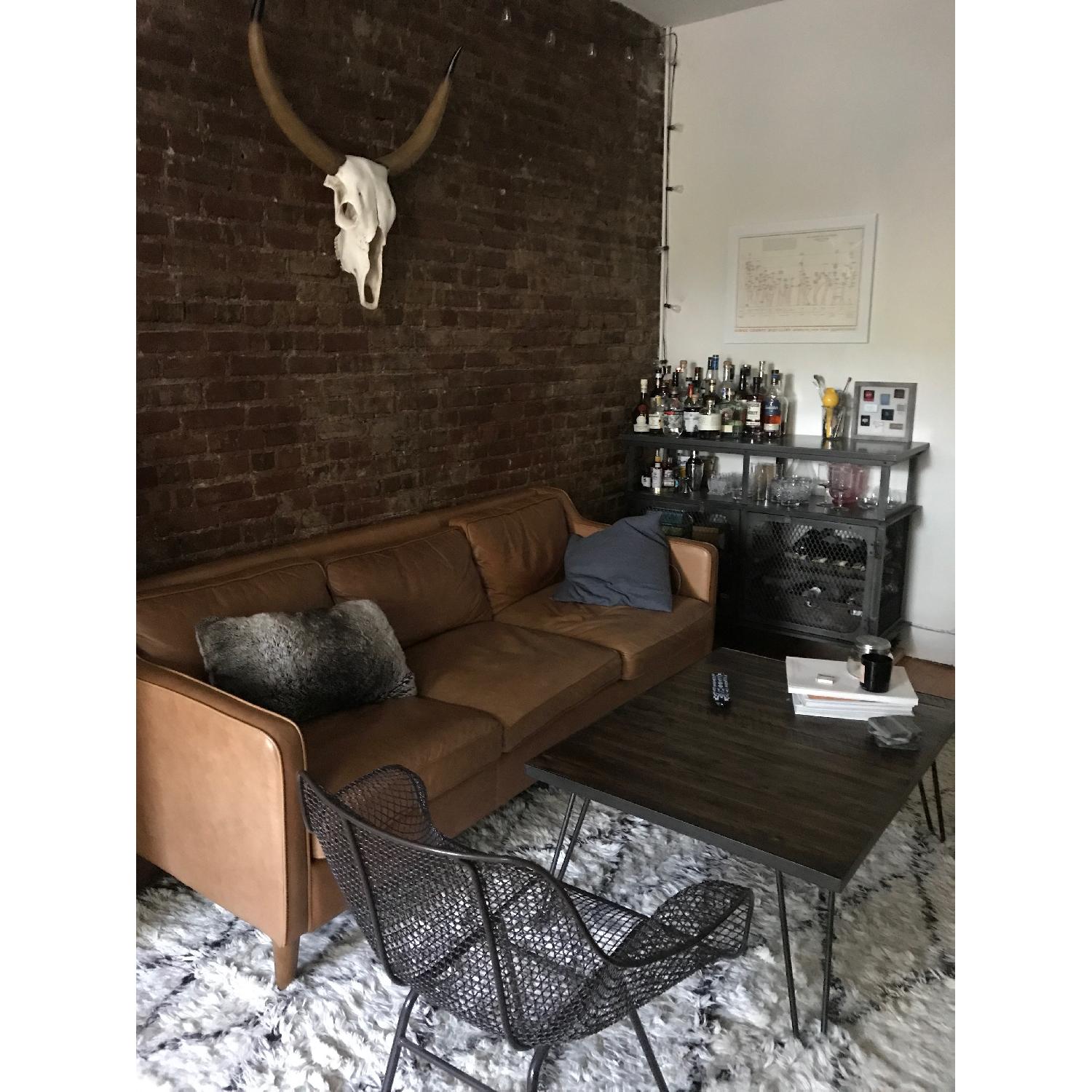 West Elm Hamilton Leather Sofa in Sienna AptDeco