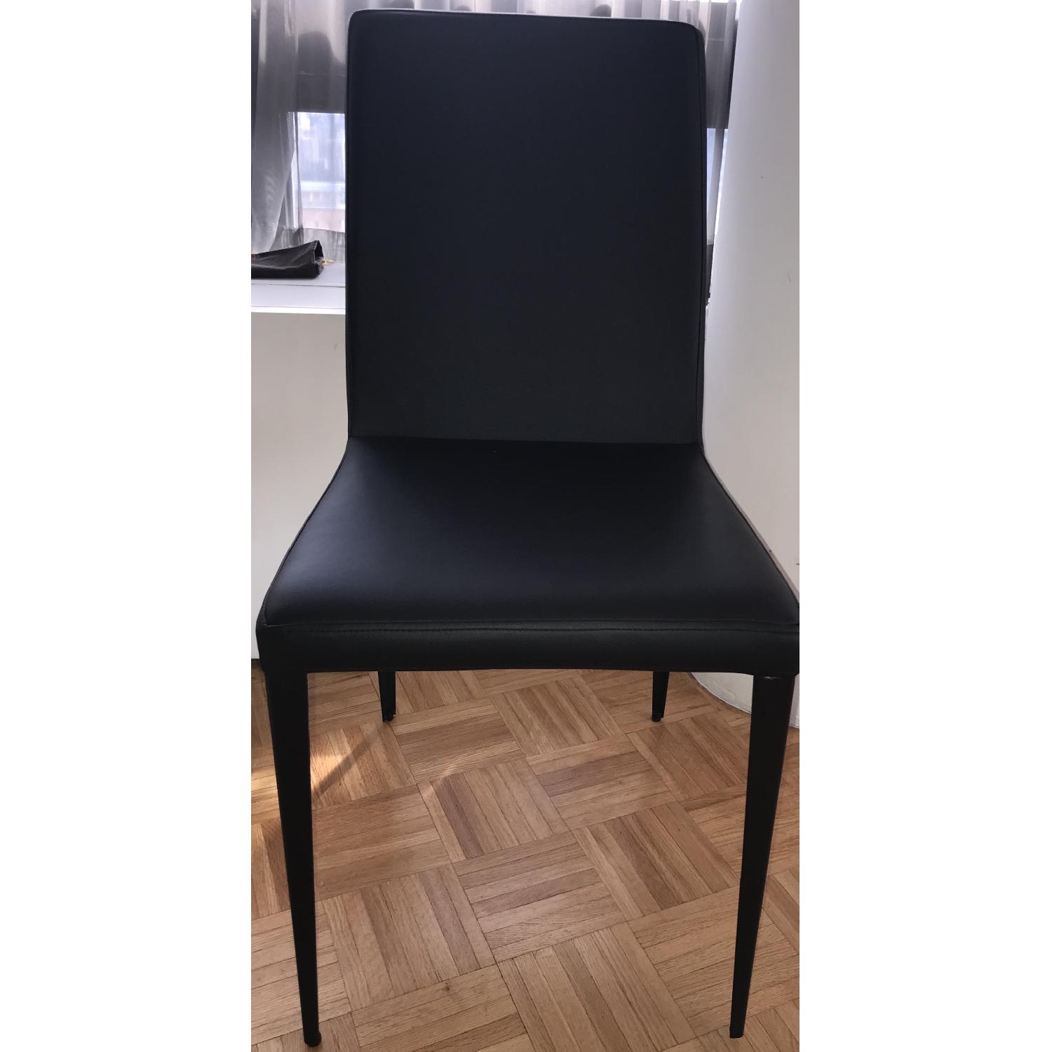 Calligaris Italian Made Modern Round Glass Dining Room Table w/ Wood Base. - image-6