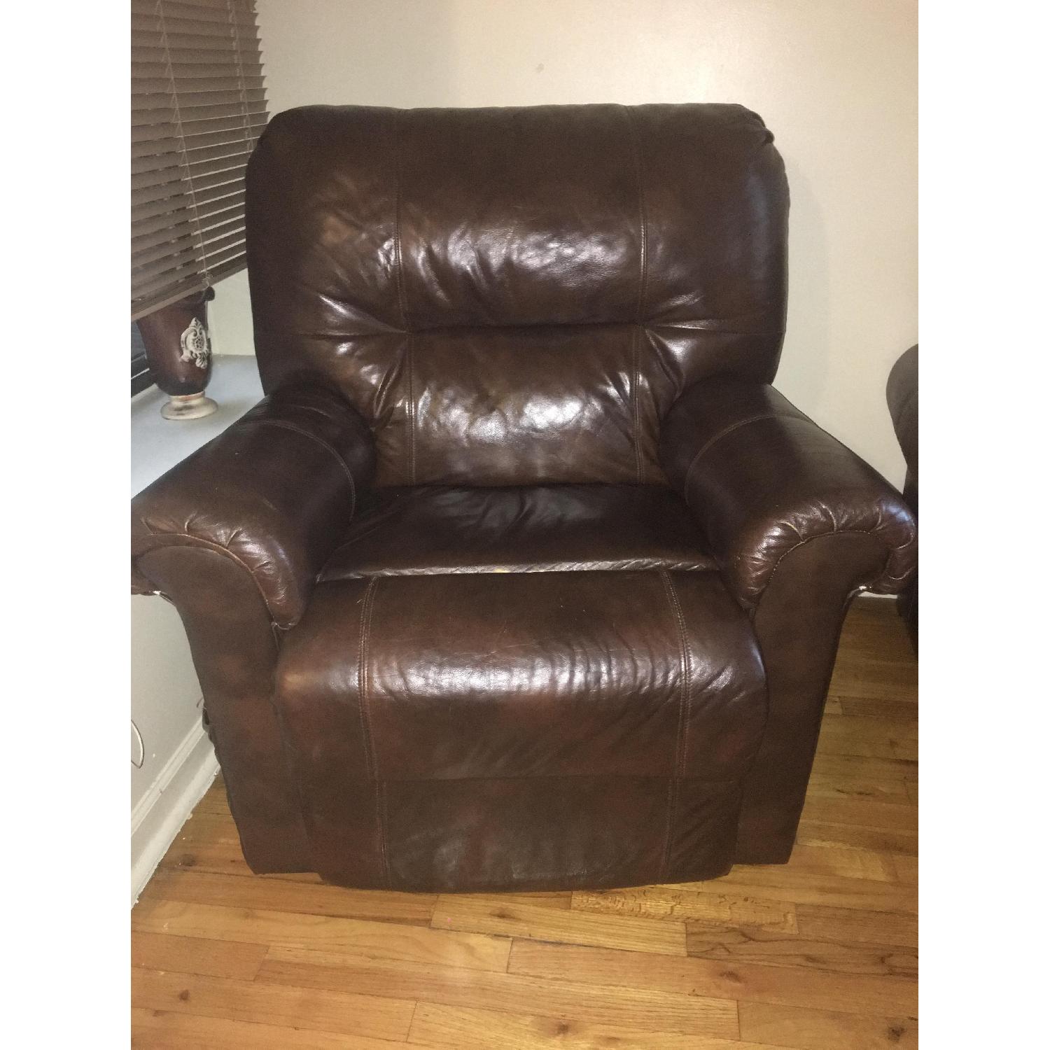 Brown Leather Recliner Chair - image-3